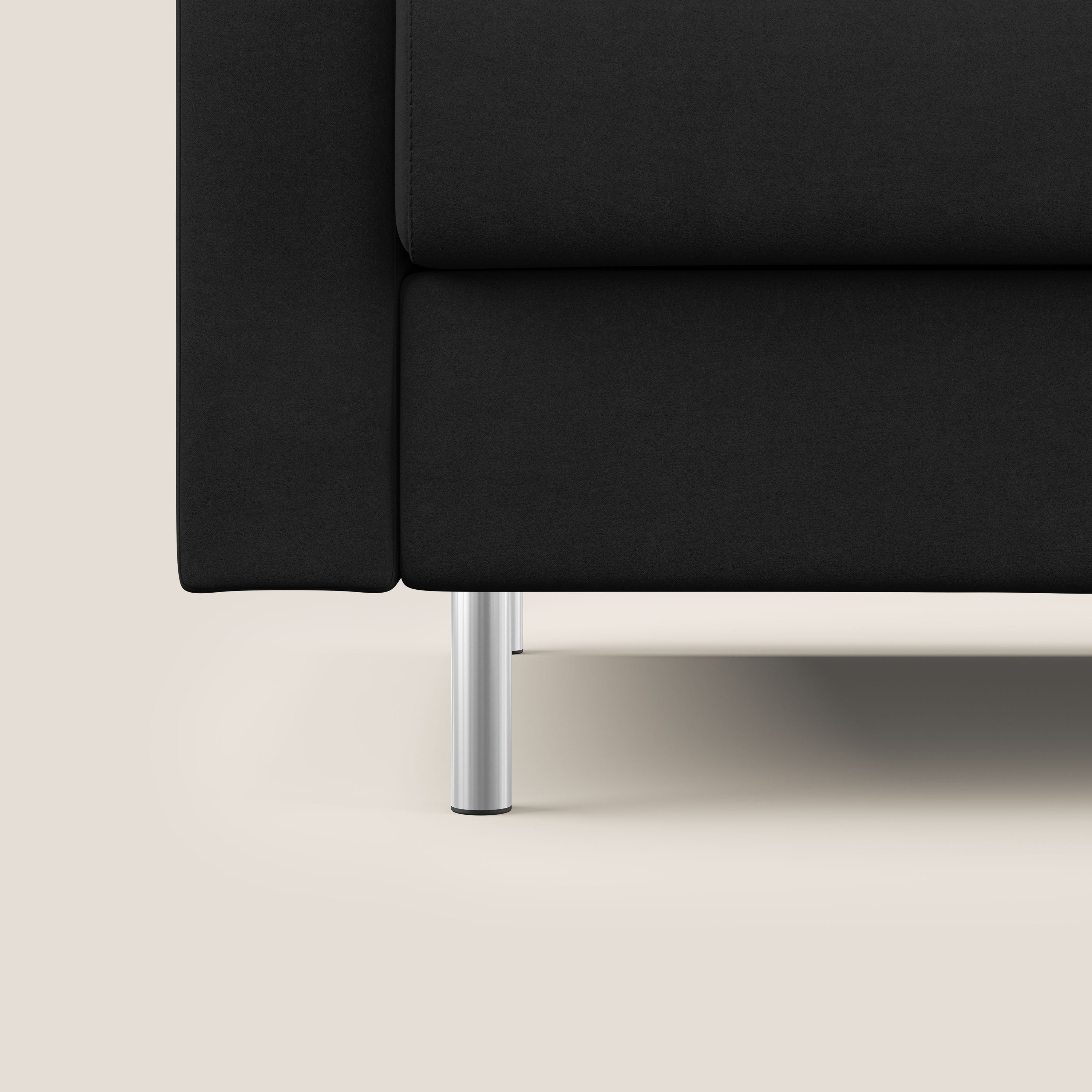 Megan divano letto matrimoniale in microfibra smacchiabile T11 nero - divani.store