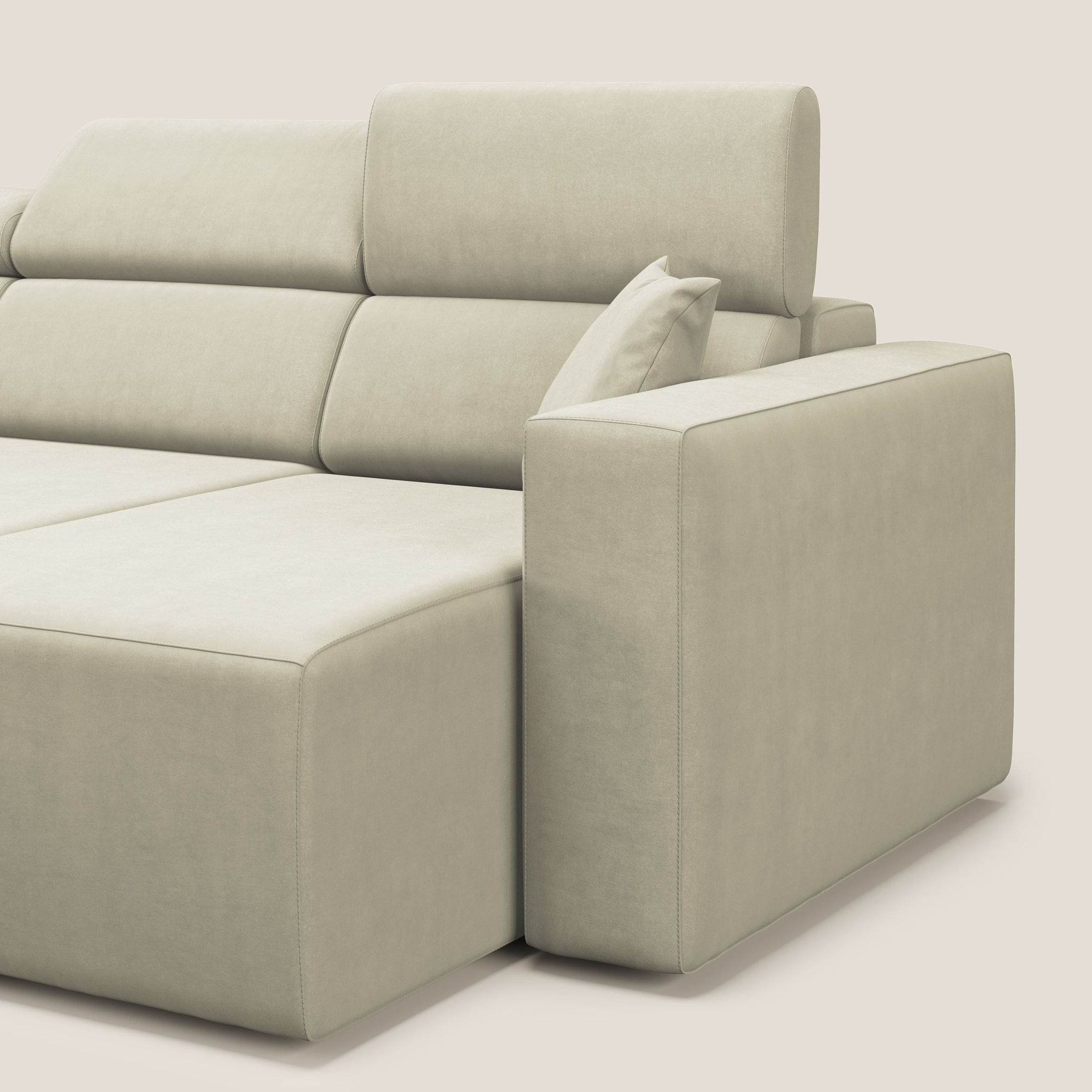 Orwell Sofa mit 3 ausziehbaren Sitzen aus abwaschbarer Mikrofaser T11