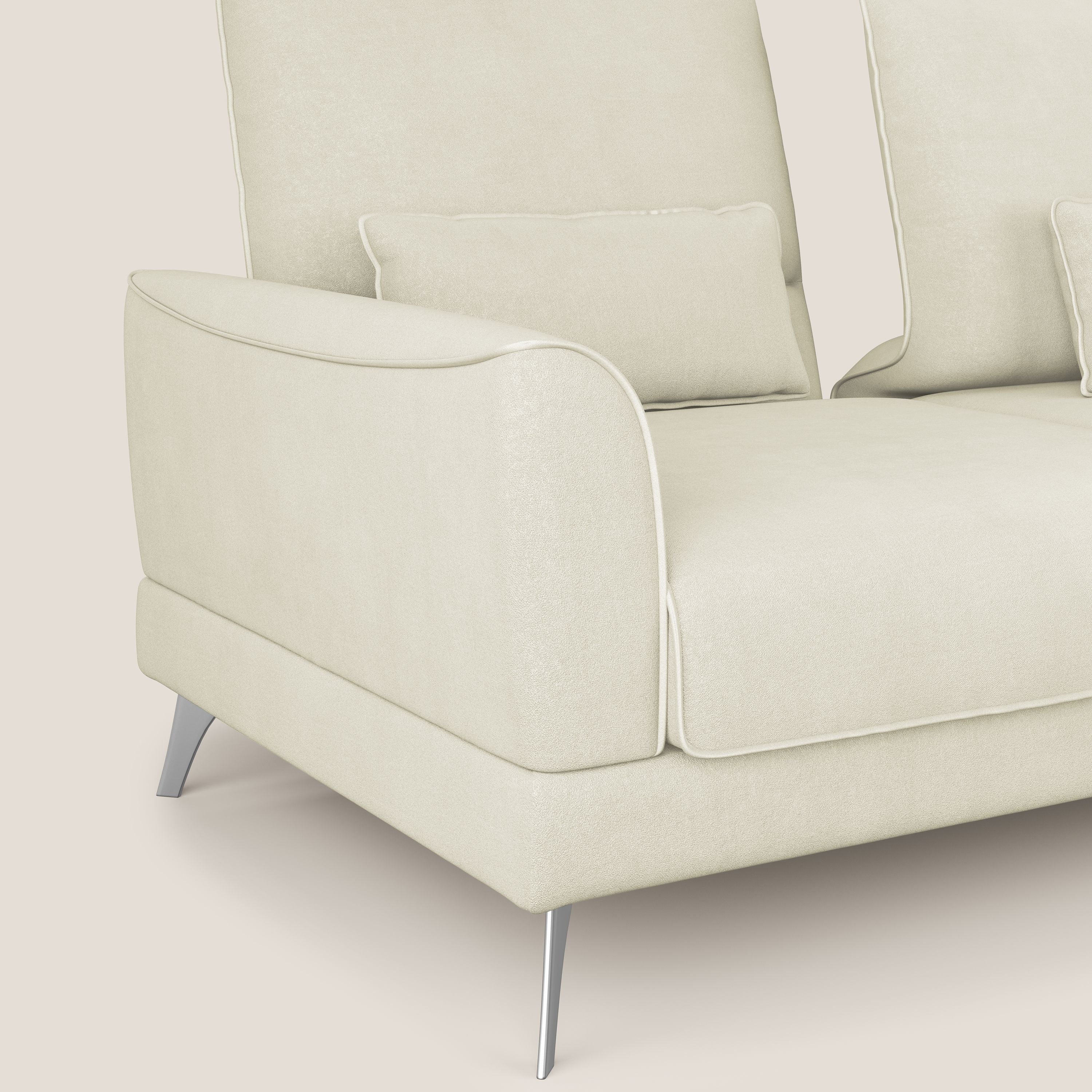 Tommy Divano relax con schienali traslanti in microfibra smacchiabile T11 panna - divani.store