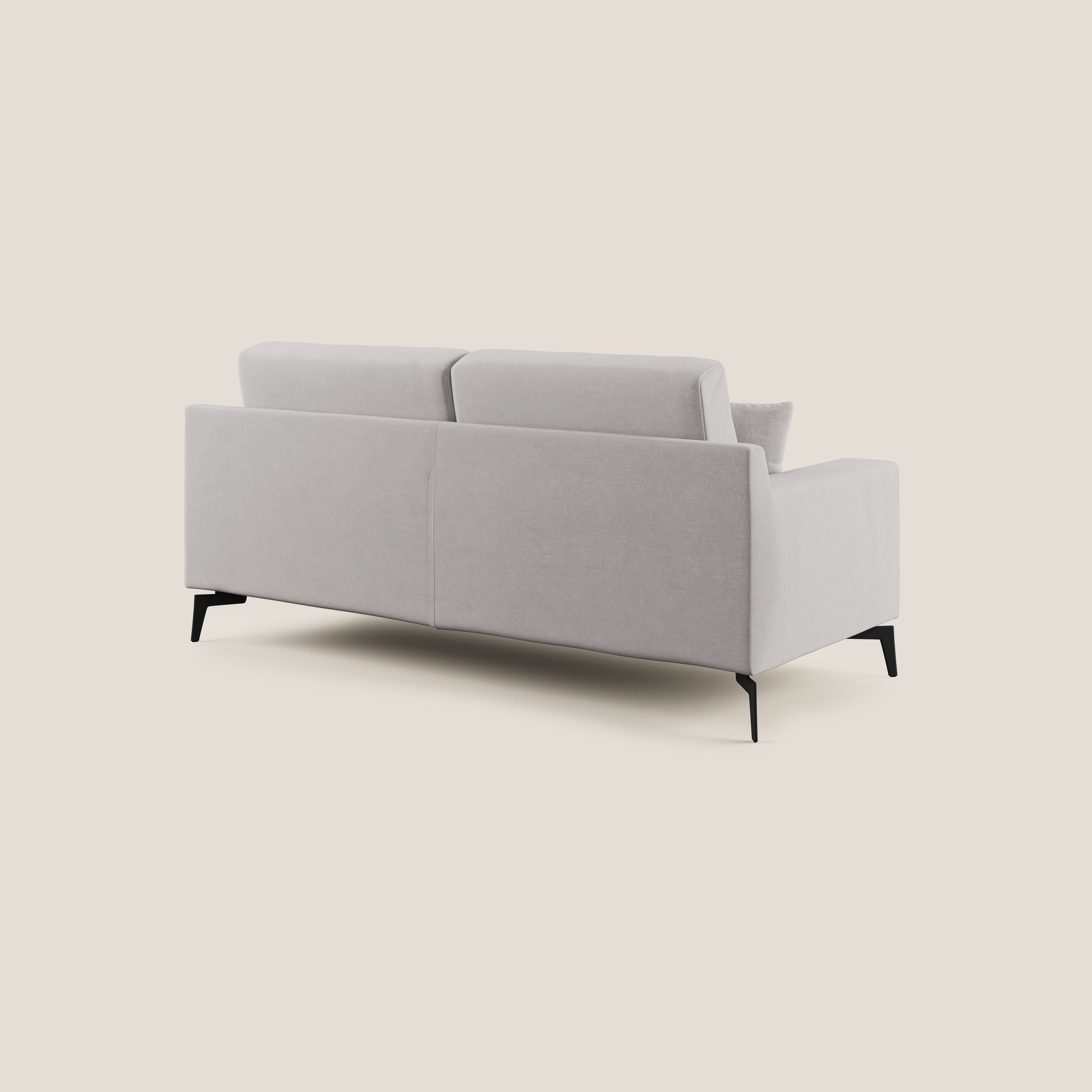 Prestige divano moderno in microfibra smacchiabile T11 grigio chiaro - divani.store