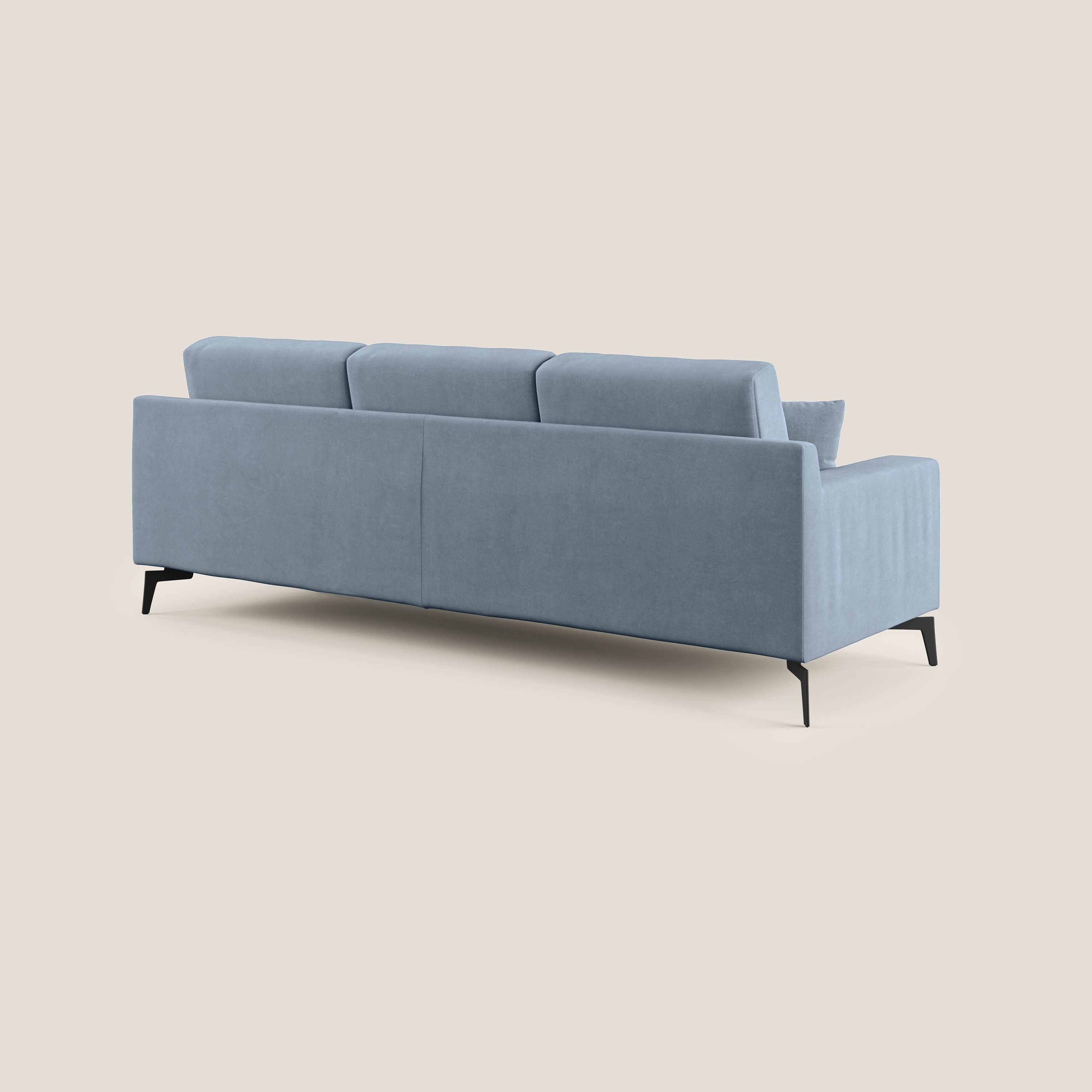 Prestige divano angolare reversibile in microfibra smacchiabile T11 carta da zucchero - divani.store