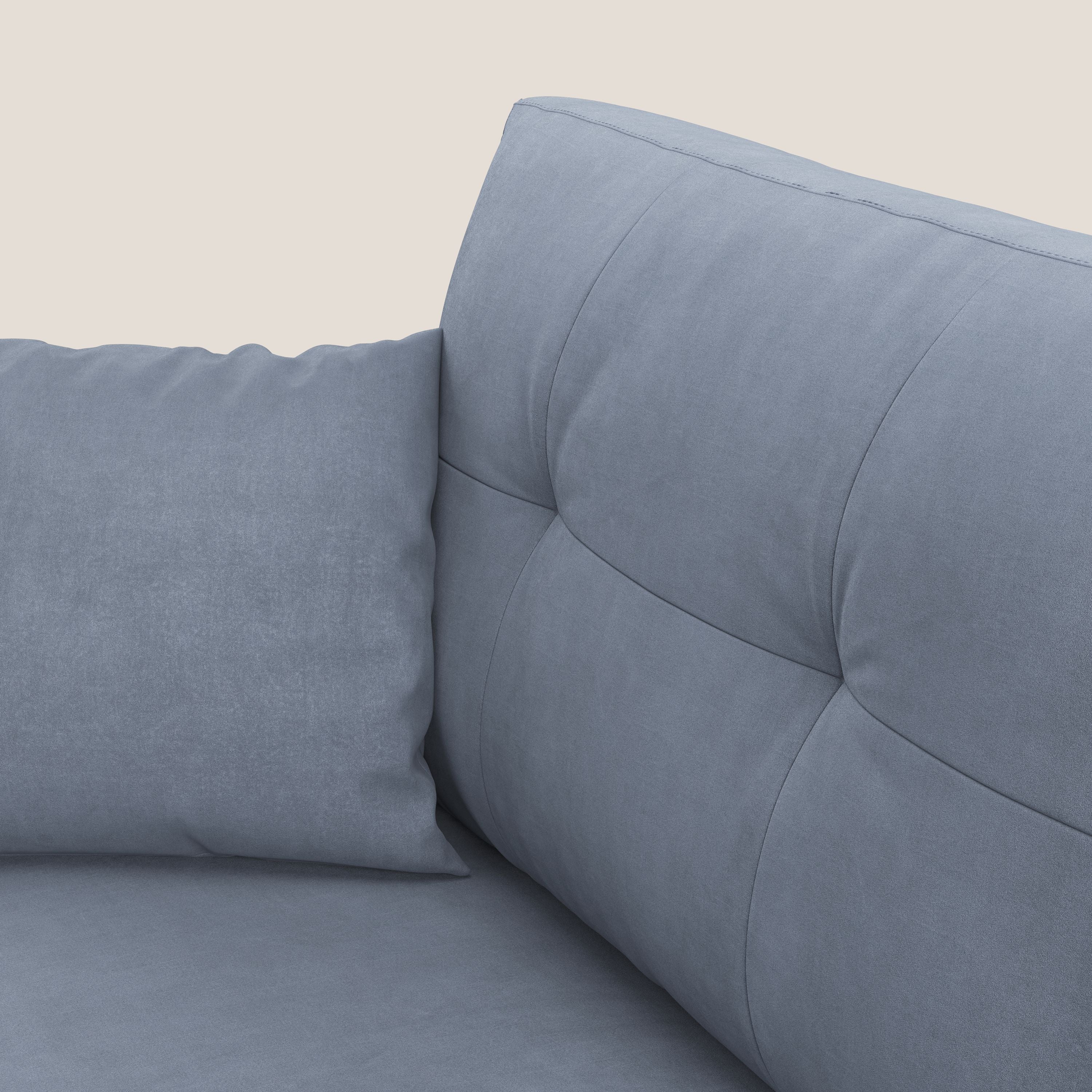 Megan divano letto matrimoniale in microfibra smacchiabile T11 carta da zucchero - divani.store