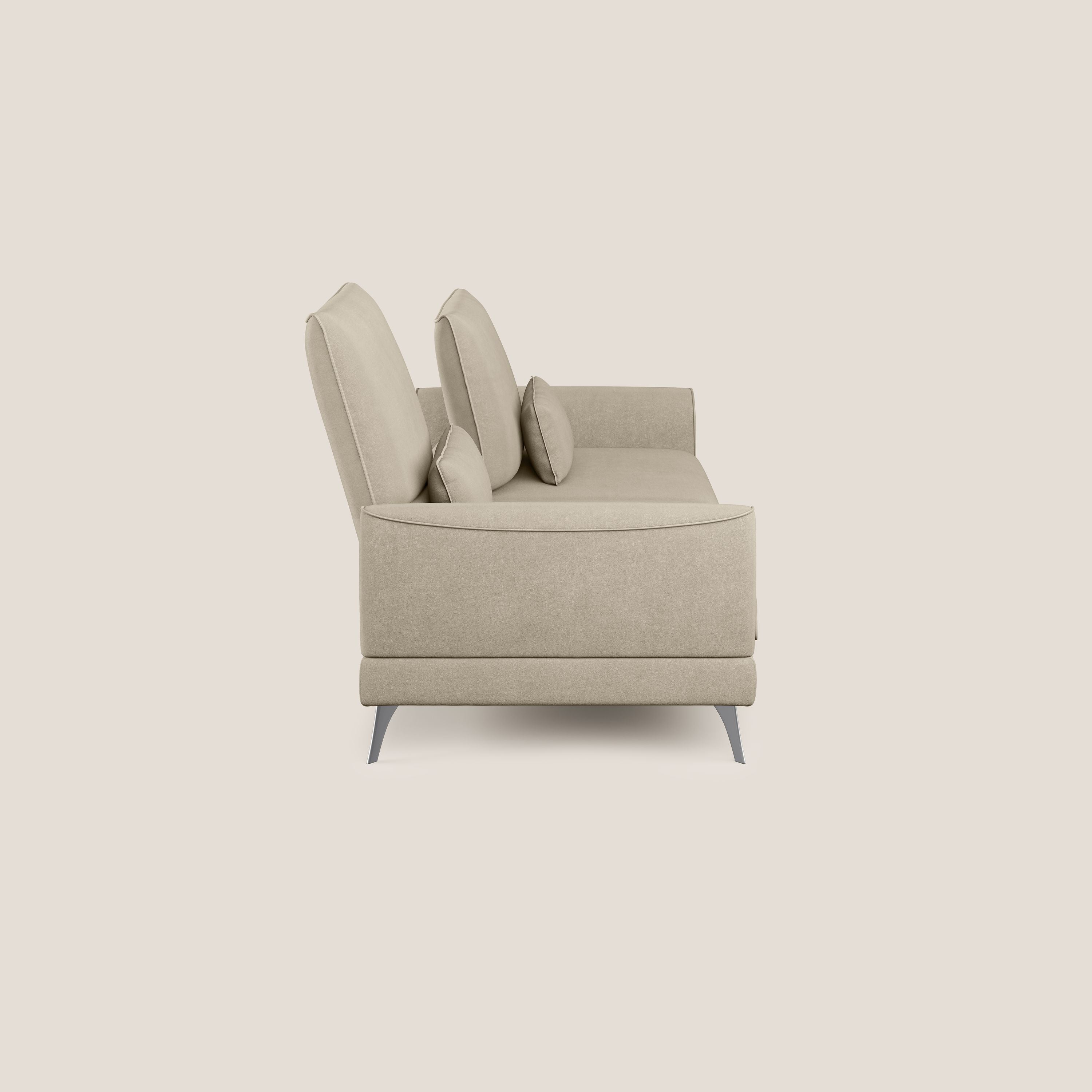 Tommy Divano relax con schienali traslanti in microfibra smacchiabile T11 tortora - divani.store