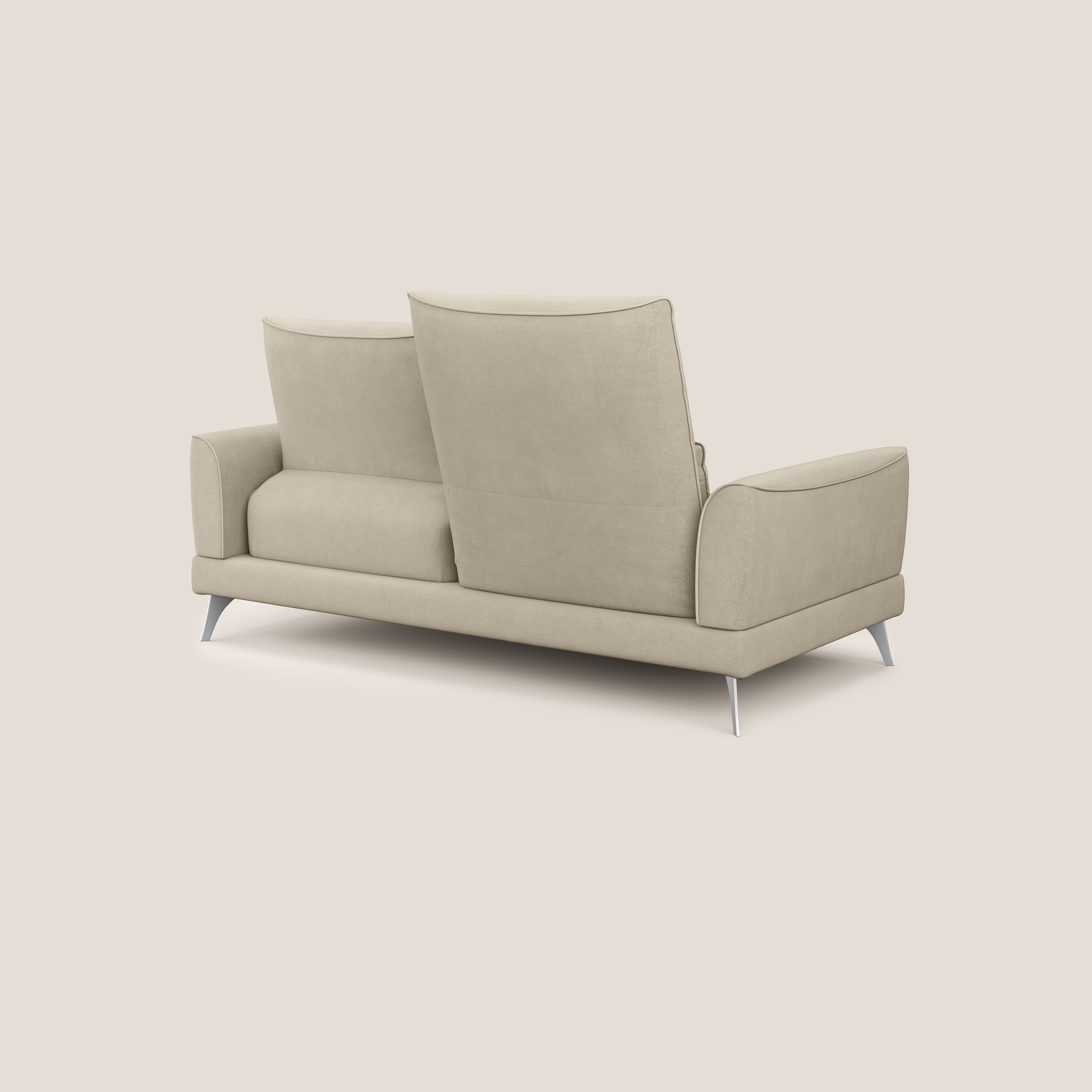 Tommy Divano relax con schienali traslanti in microfibra smacchiabile T11 tortora - divani.store