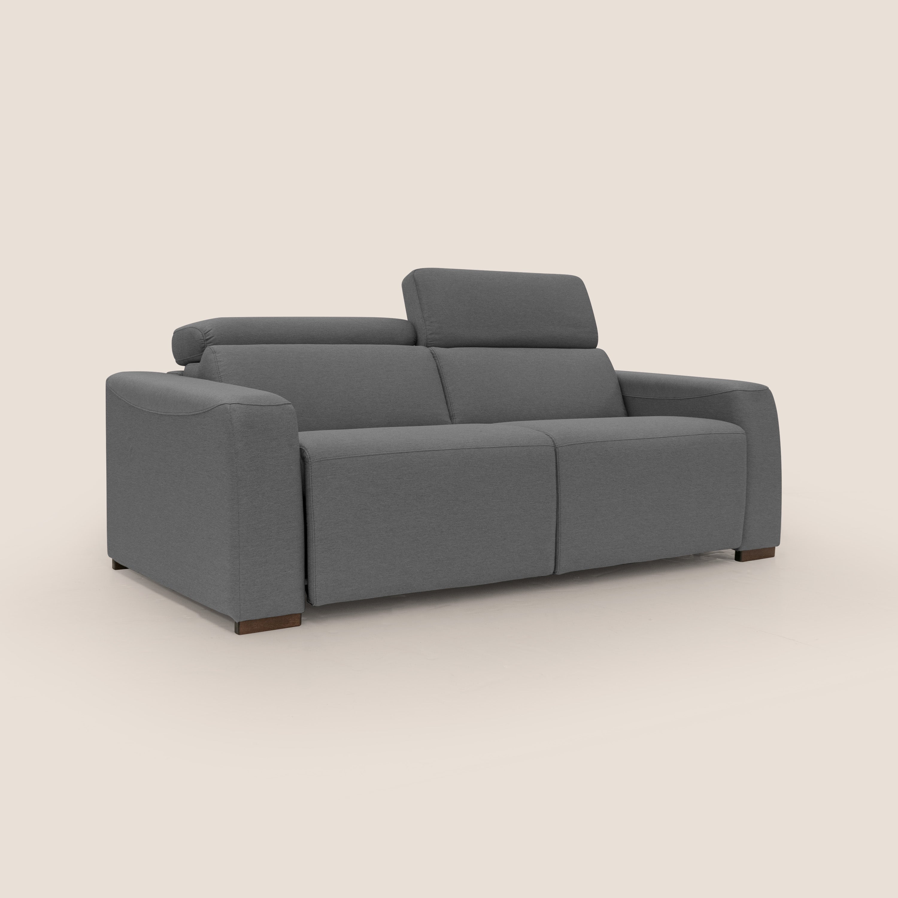 Poseidon divano letto + relax elettrico in tessuto smacchiabile impermeabile T05 antracite - divani.store