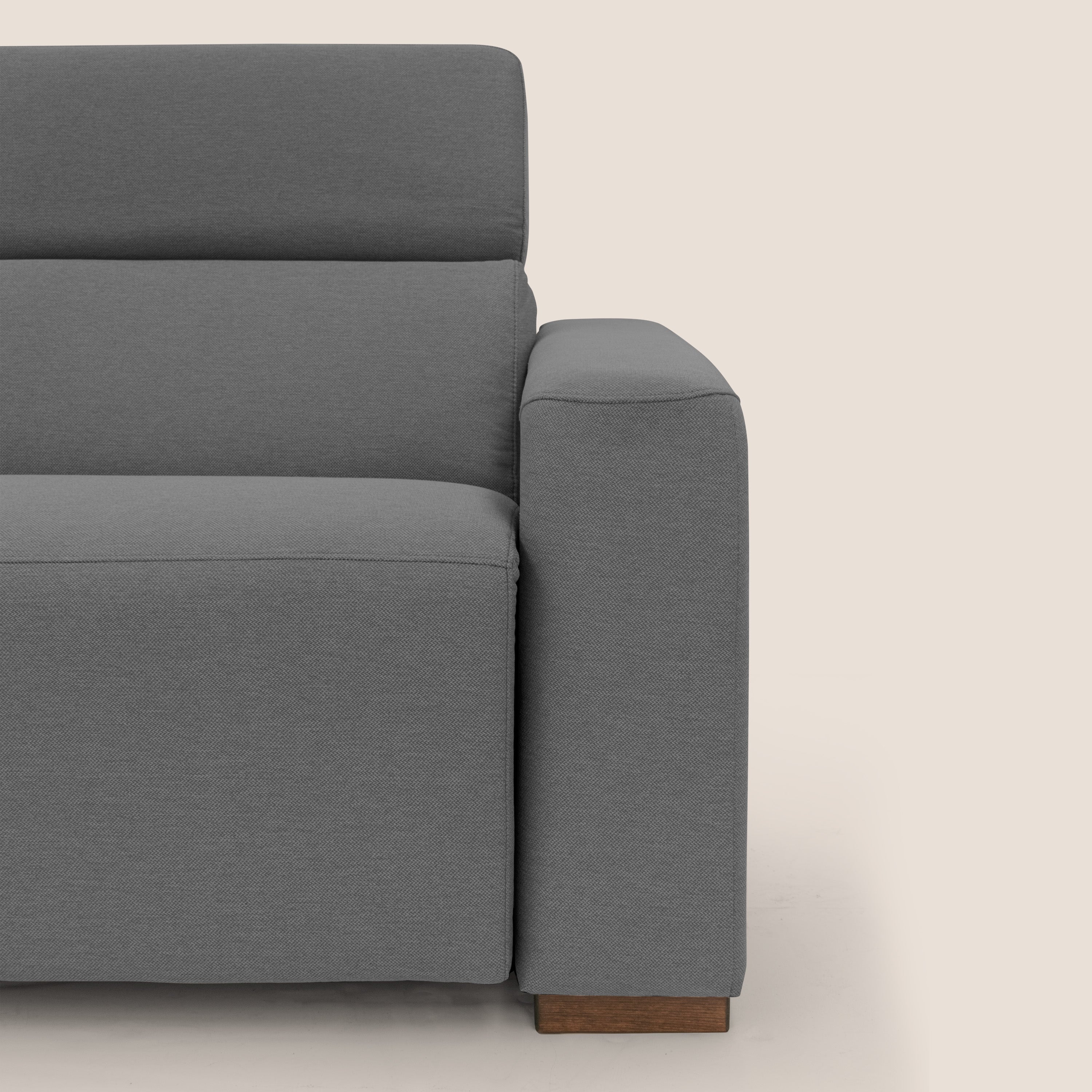 Poseidon divano letto + relax elettrico in tessuto smacchiabile impermeabile T05 antracite - divani.store