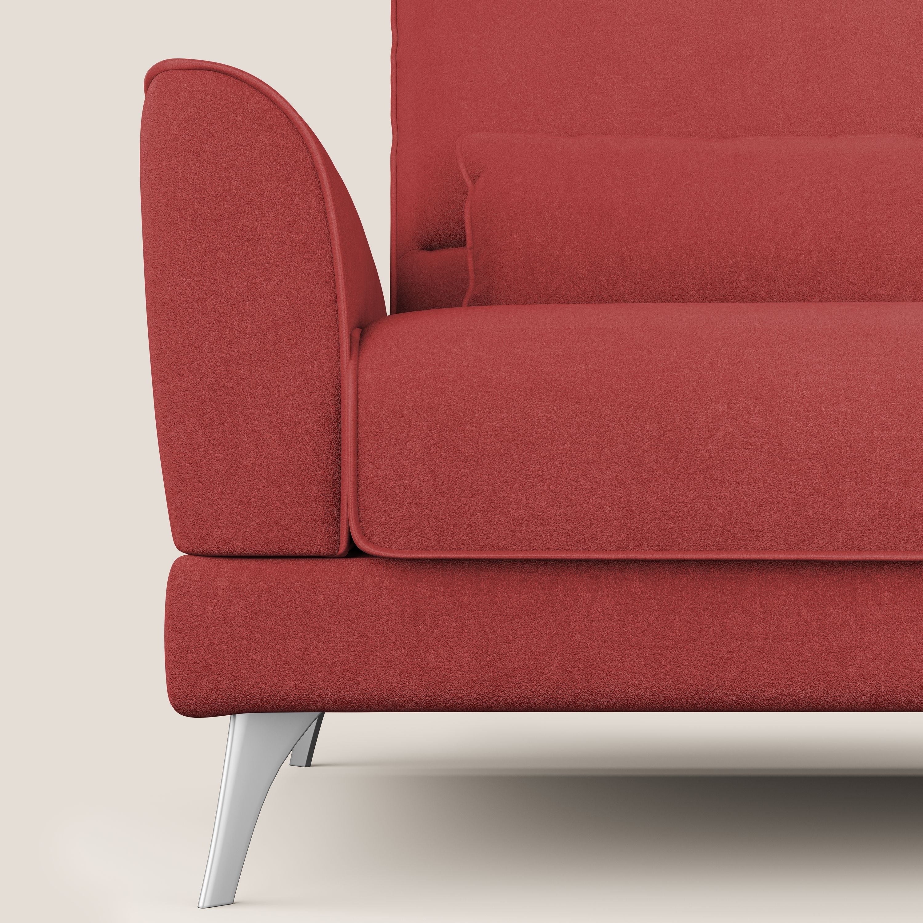 Tommy Divano relax con schienali traslanti in microfibra smacchiabile T11 rosso - divani.store