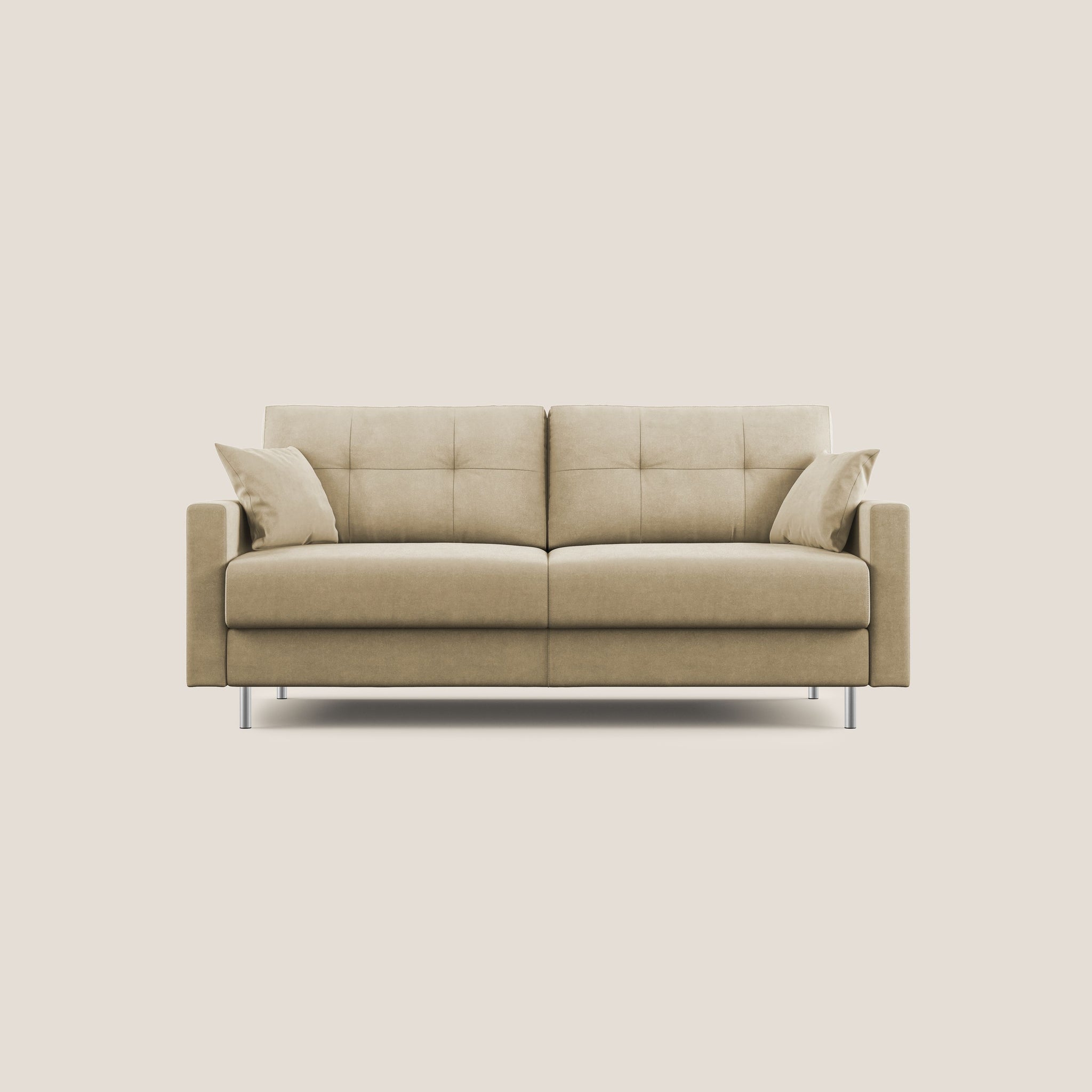 Megan Schlafsofa 168 cm (mat. 120x197) aus abwaschbarer Mikrofaser T11 BEIGE