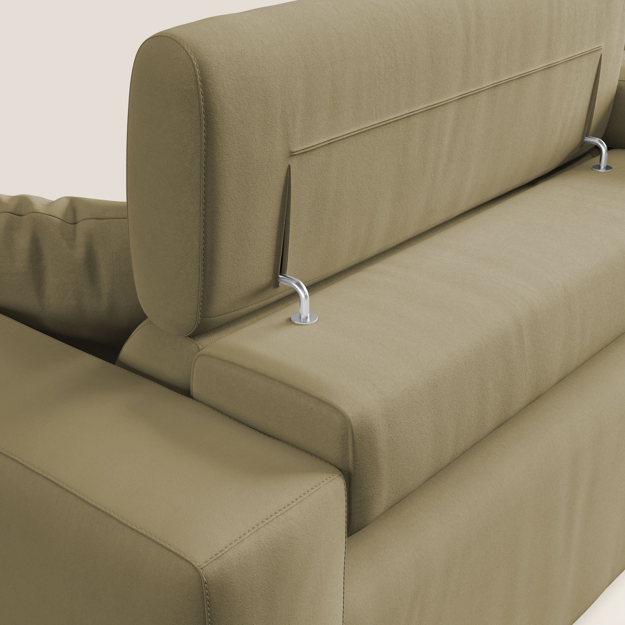 Orwell Sofa mit ausziehbarem Sitz aus abwaschbarer Mikrofaser T11