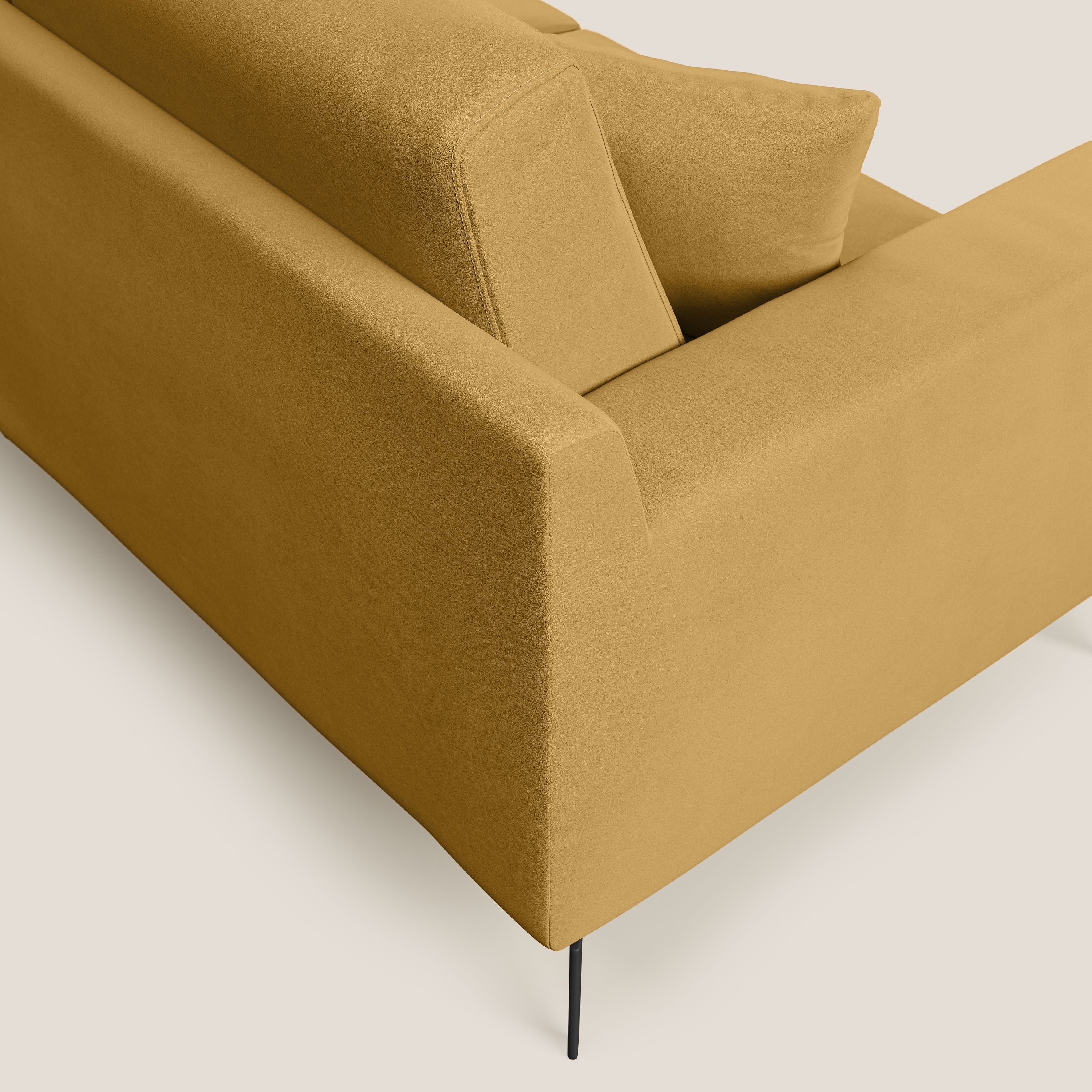 Prestige divano moderno in microfibra smacchiabile T11 giallo - divani.store