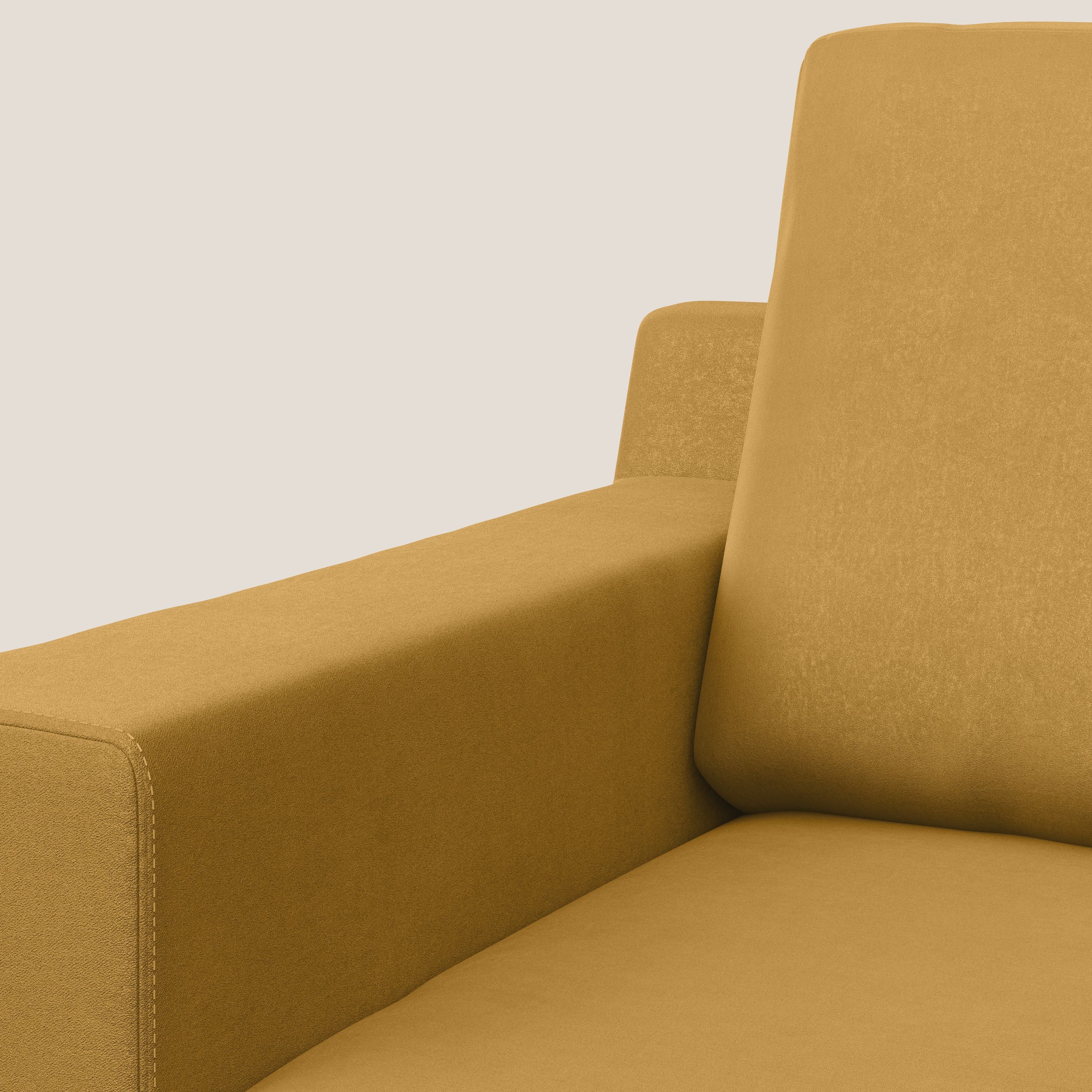 Prestige poltroncina moderna in microfibra smacchiabile T11 giallo - divani.store