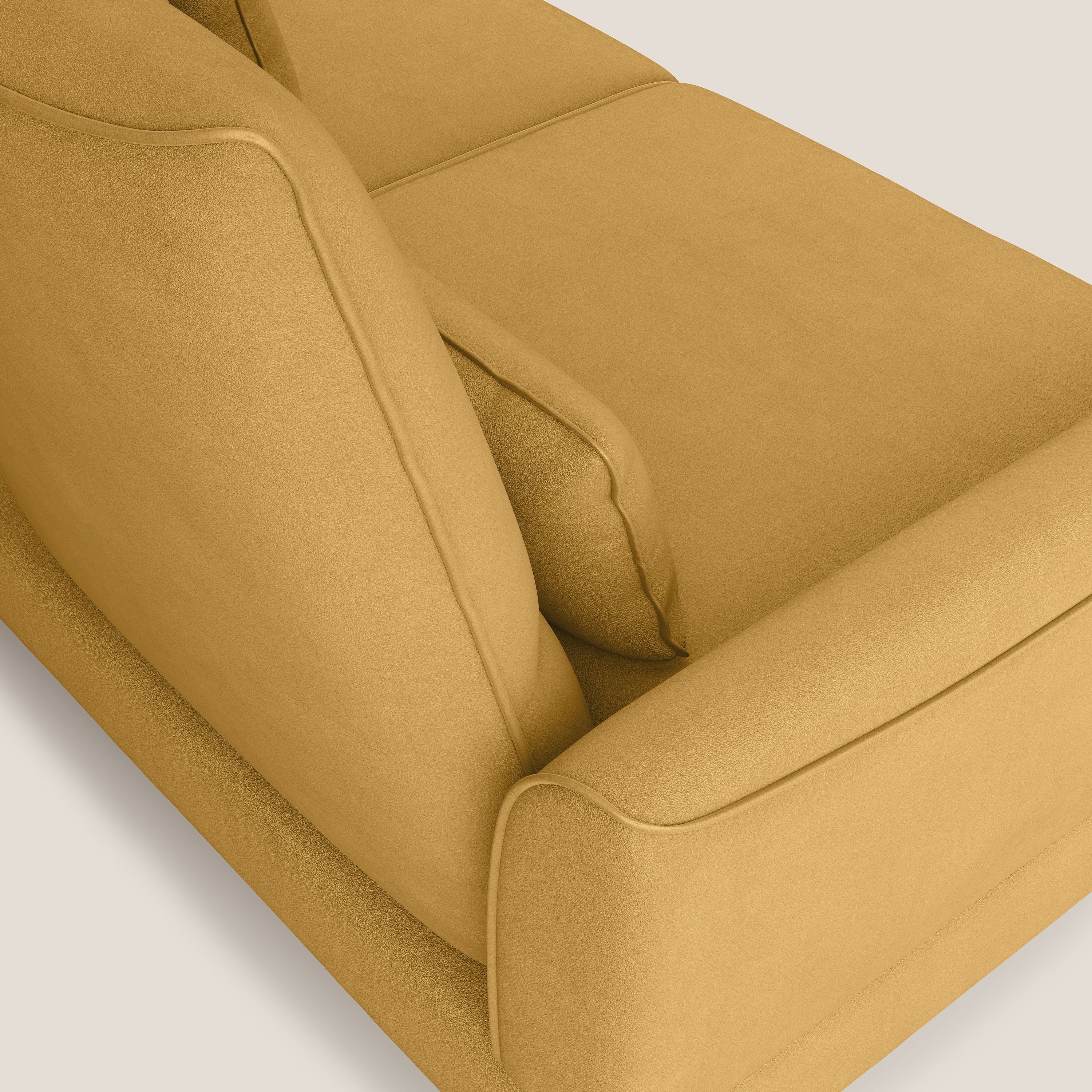 Tommy Divano relax con schienali traslanti in microfibra smacchiabile T11 giallo - divani.store