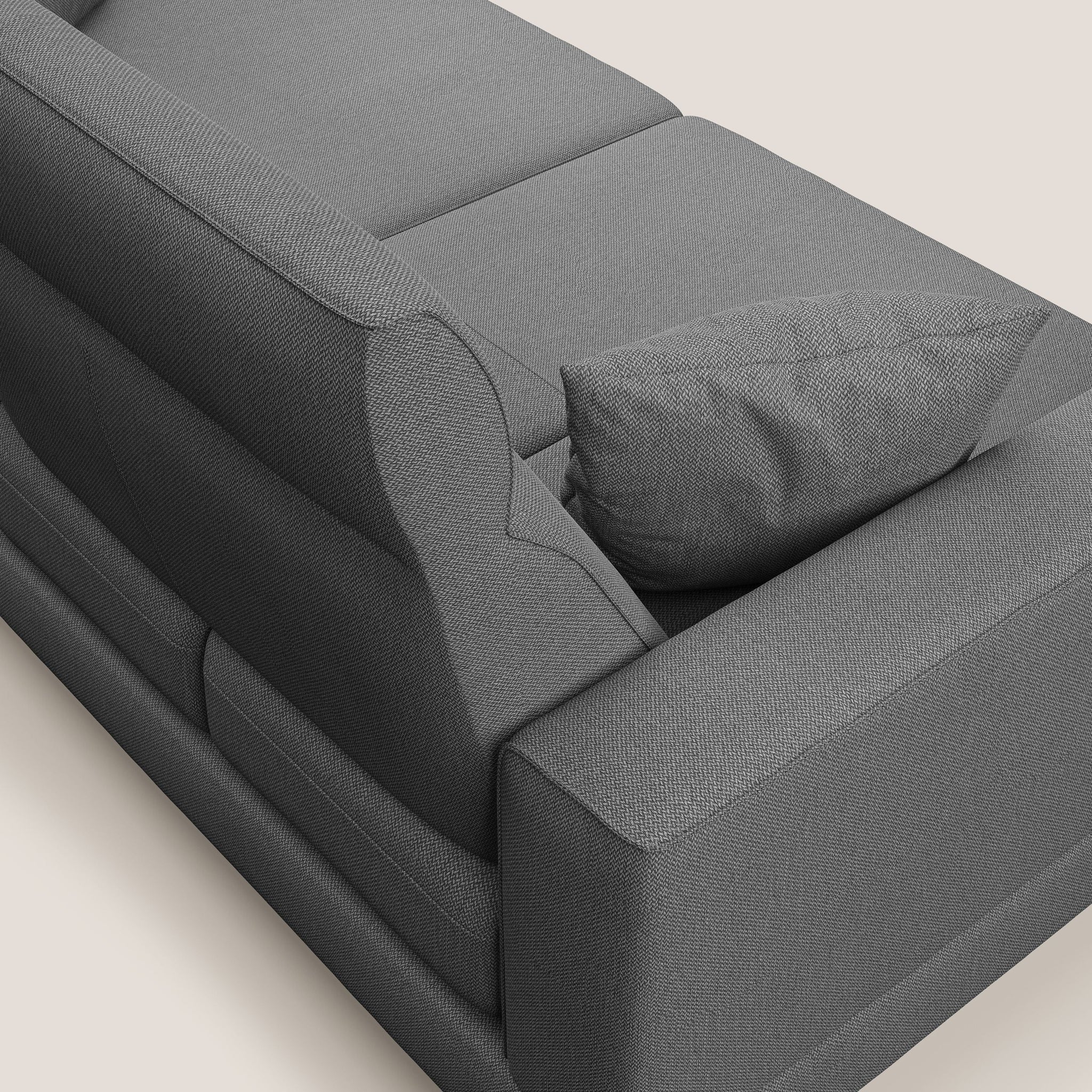 Slide Sofa mit verschiebbaren Rückenlehnen und Kopfstützen aus abwaschbarem Stoff T05