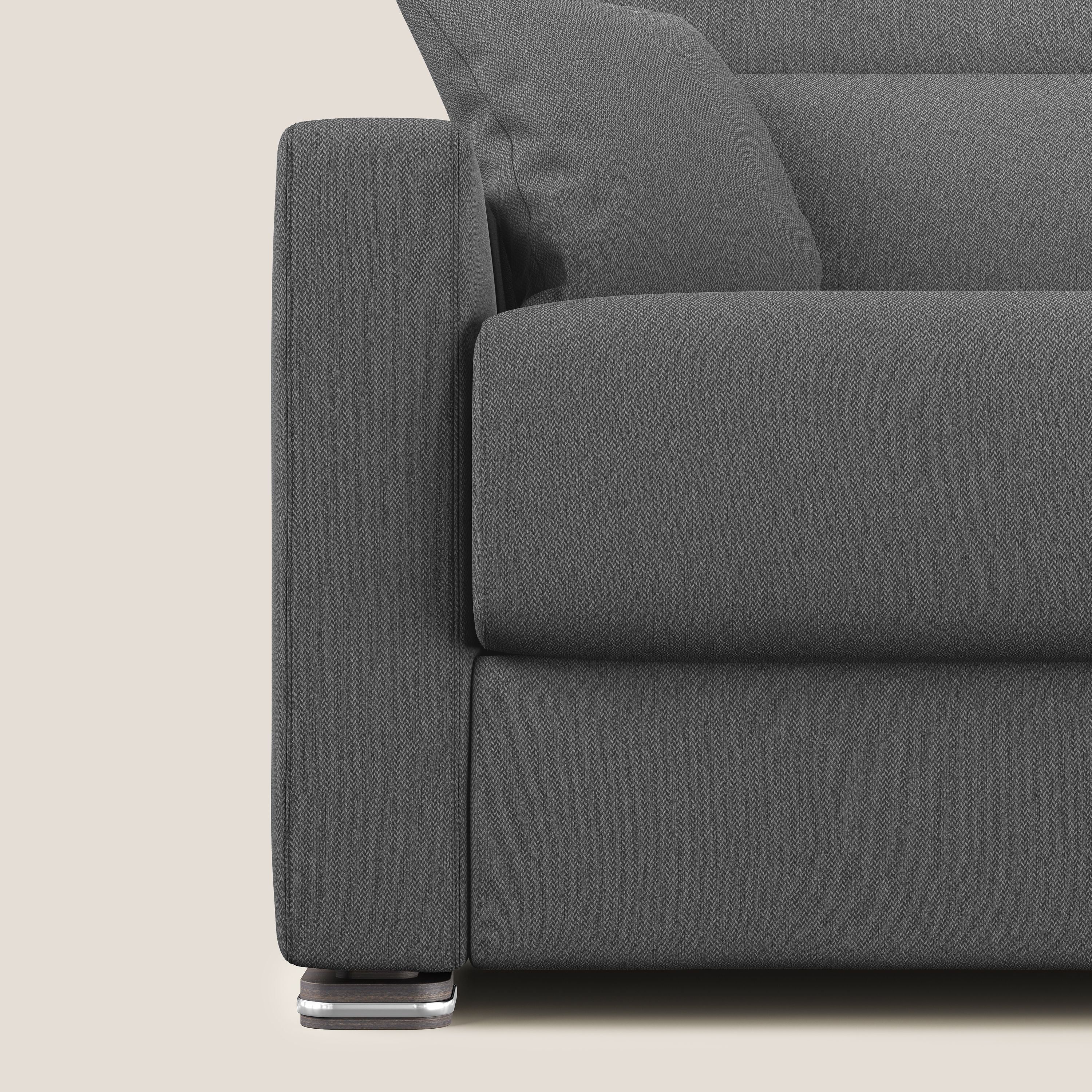 Amber divano letto matrimoniale in tessuto smacchiabile T05 antracite - divani.store