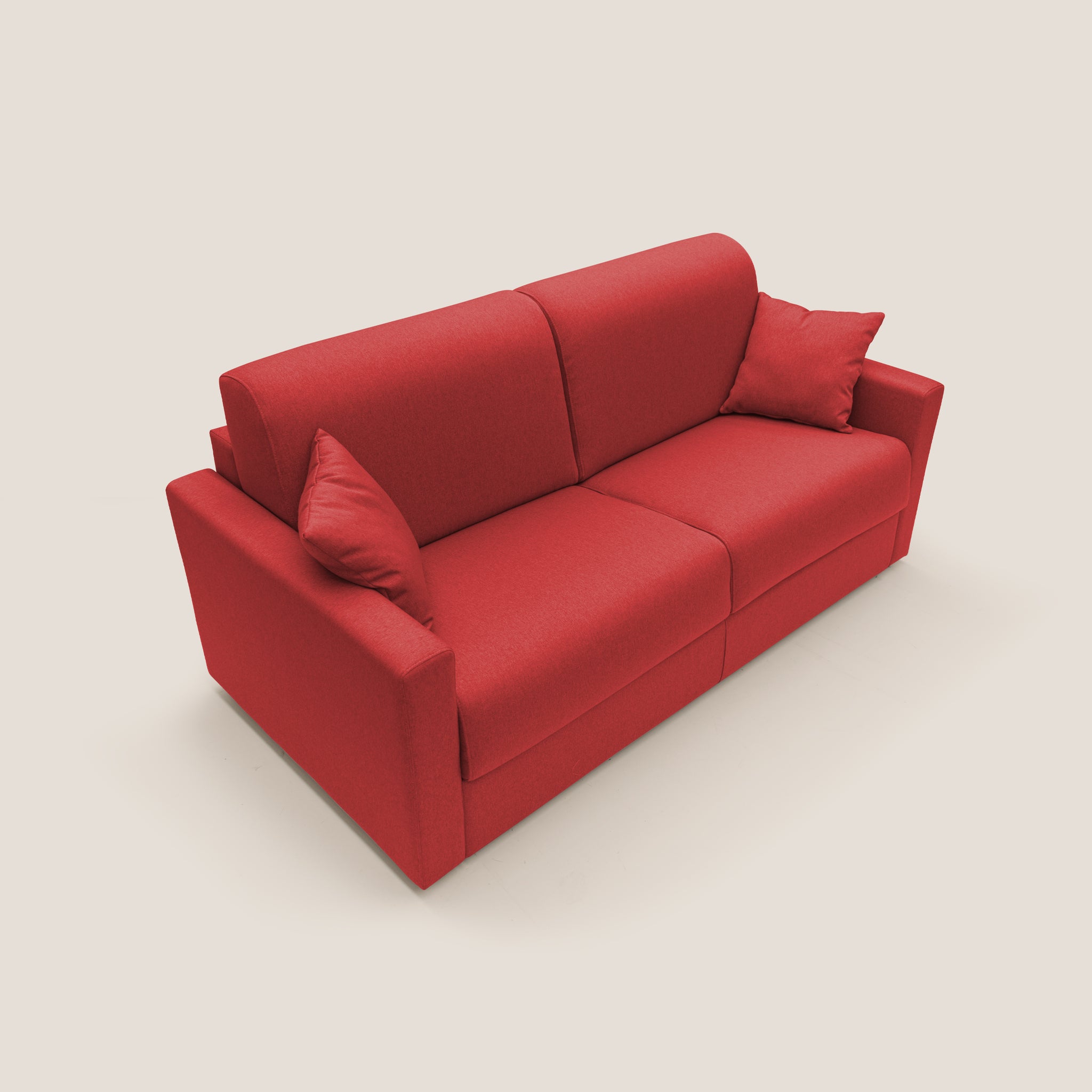 Chris Schlafsofa 186 cm (mat. 140x197 cm) aus wasserfestem Stoff T13 ROT