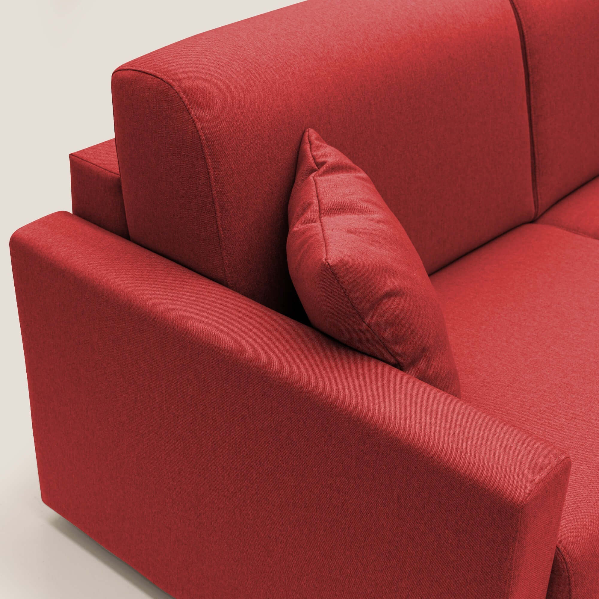 Chris Divano letto matrimoniale in tessuto impermeabile T13 rosso - divani.store