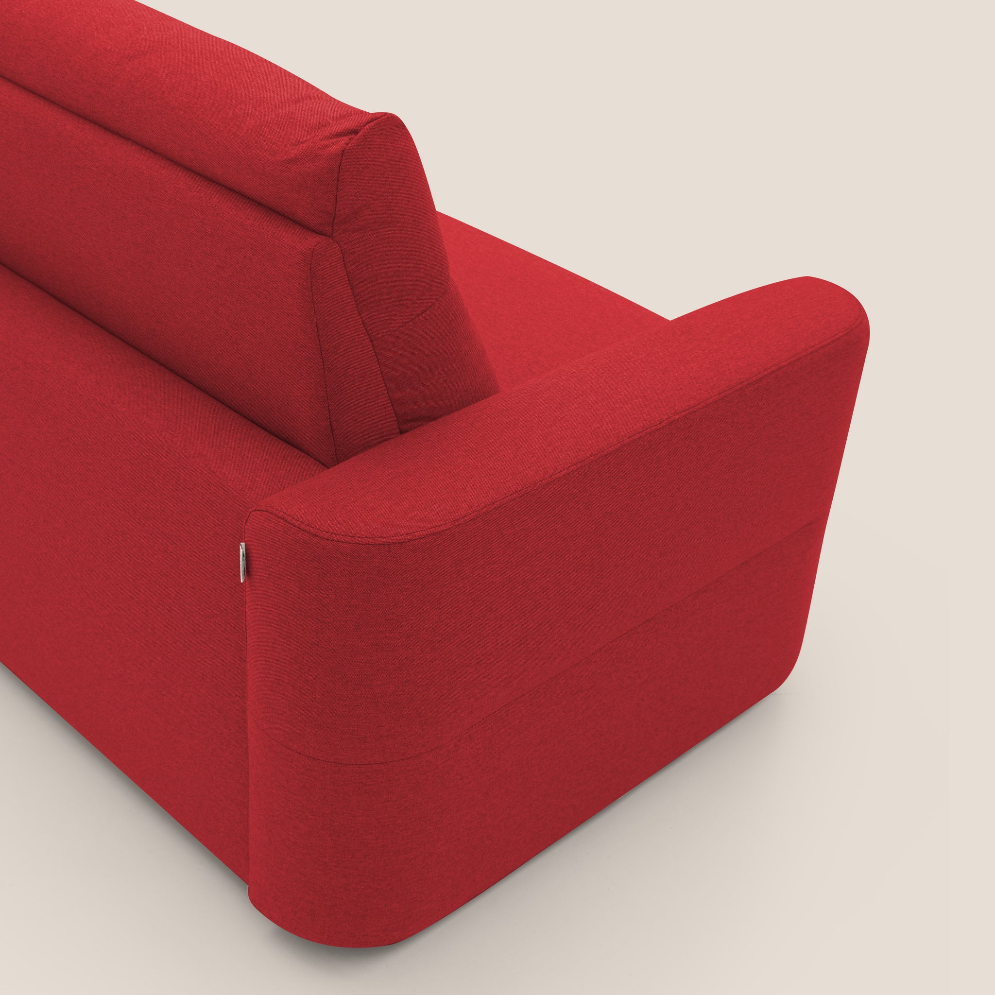 Cupido Schlafsofa 202 cm (mat. 140x197 cm) Matratze H18 aus wasserfestem, baumwollähnlichem Stoff T13 ROT