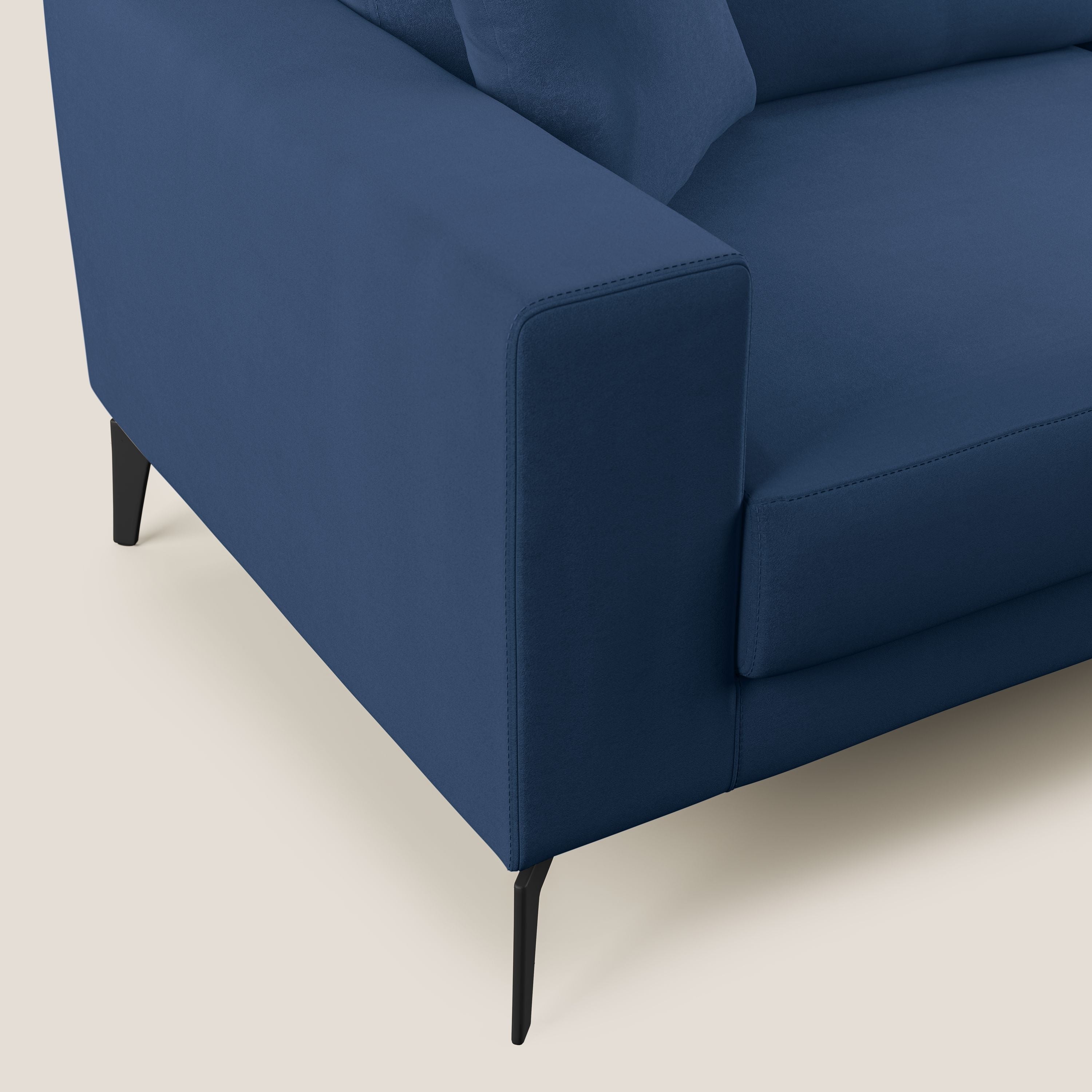 Prestige divano moderno in microfibra smacchiabile T11 blu - divani.store