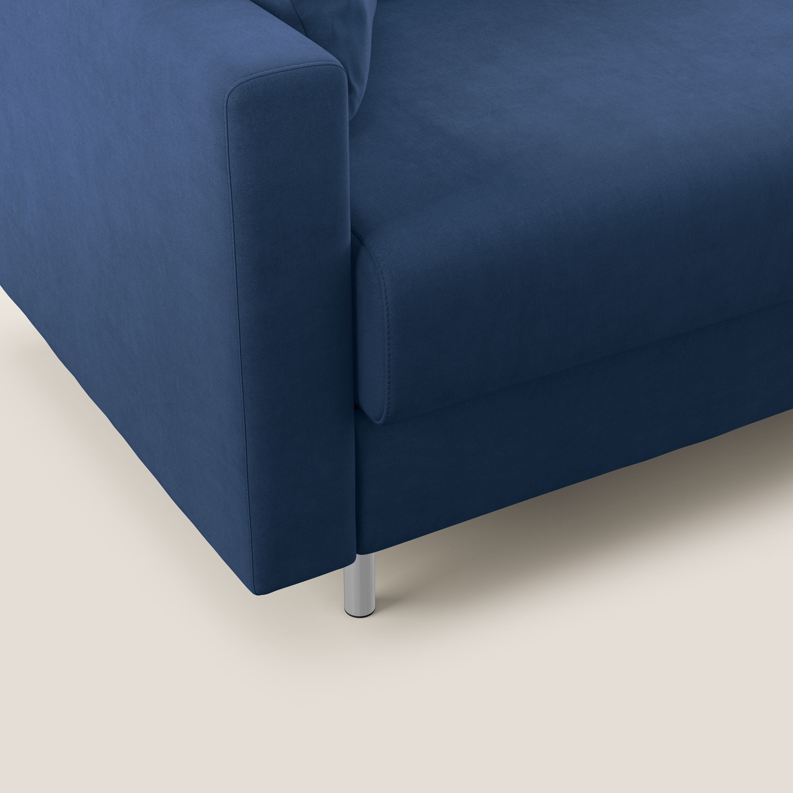 Megan divano letto matrimoniale in microfibra smacchiabile T11 blu - divani.store