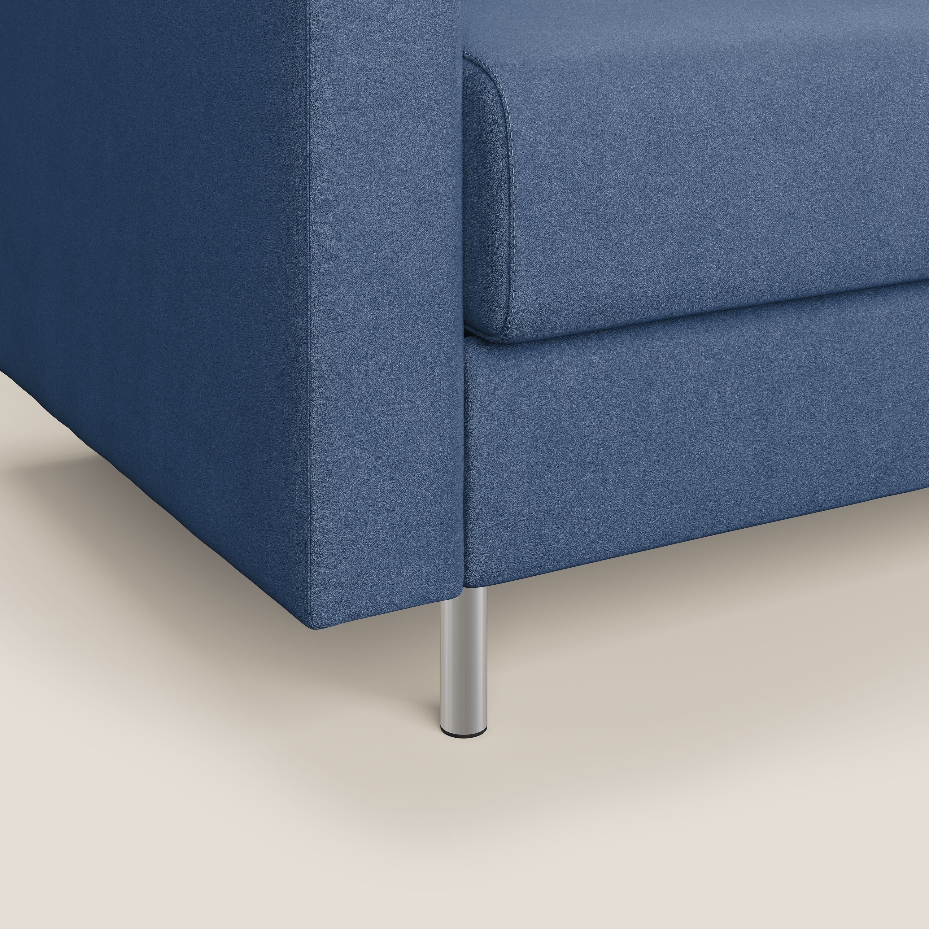 Megan poltrona letto in microfibra smacchiabile T11 blu - divani.store