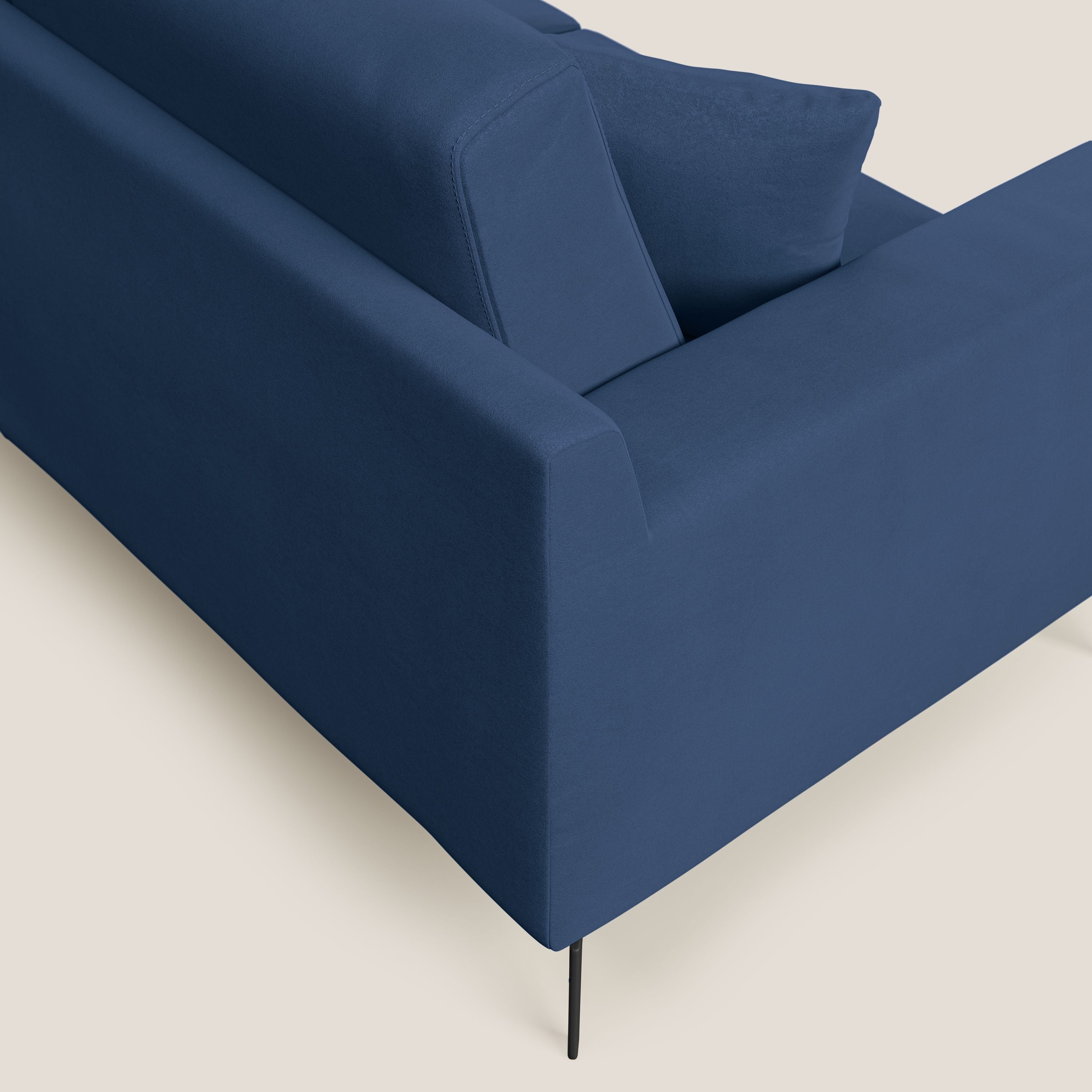 Prestige divano moderno in microfibra smacchiabile T11 blu - divani.store