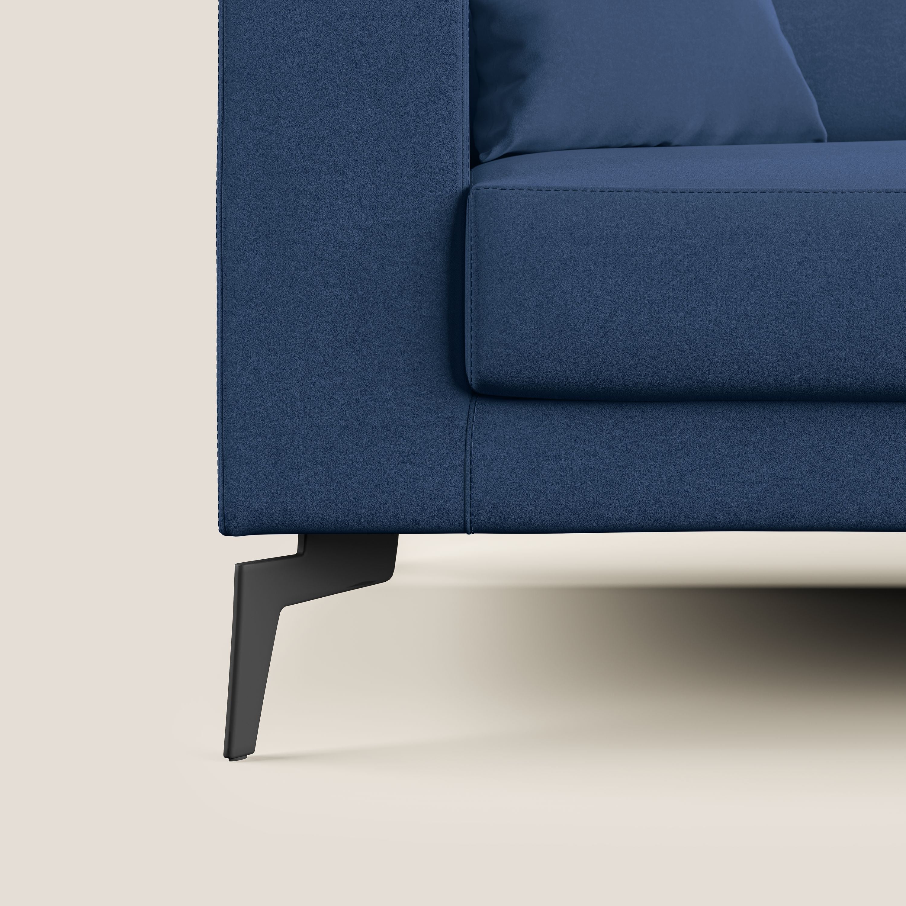 Prestige divano moderno in microfibra smacchiabile T11 blu - divani.store