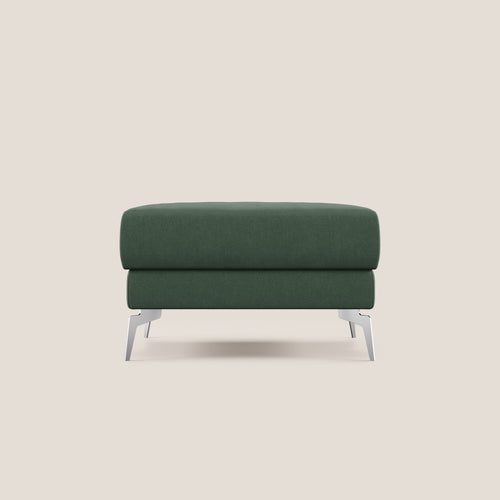 Star Pouf con piedini alti in microfibra impermeabile T11 verde - divani.store