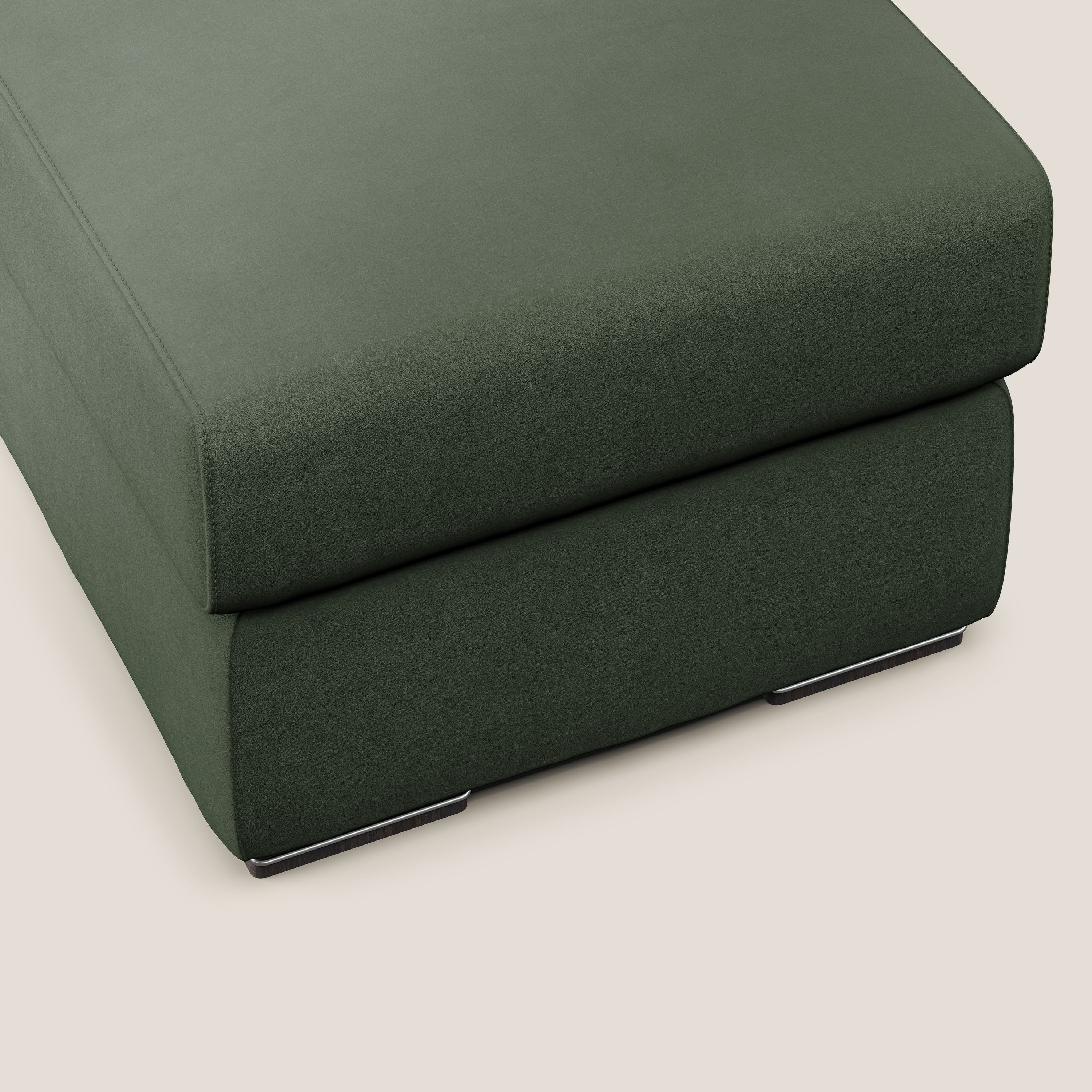Sun pouf apribile contenitore in microfibra smacchiabile T11 verde - divani.store