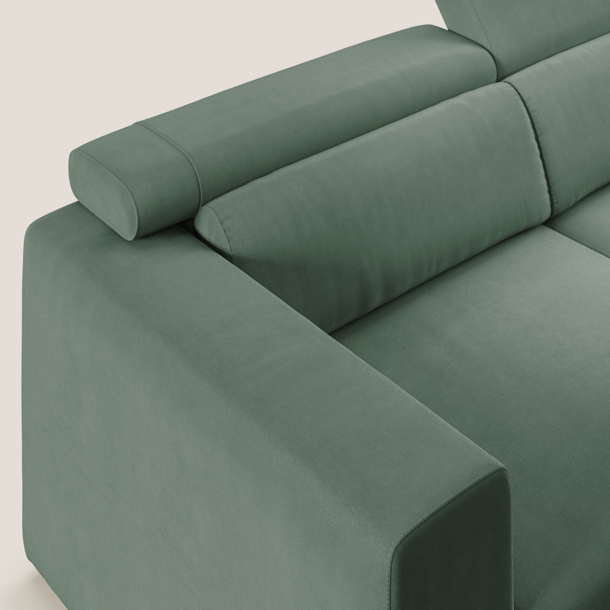 Vegas Sofa mit verstellbaren Kopfstützen aus abwaschbarer Mikrofaser T11