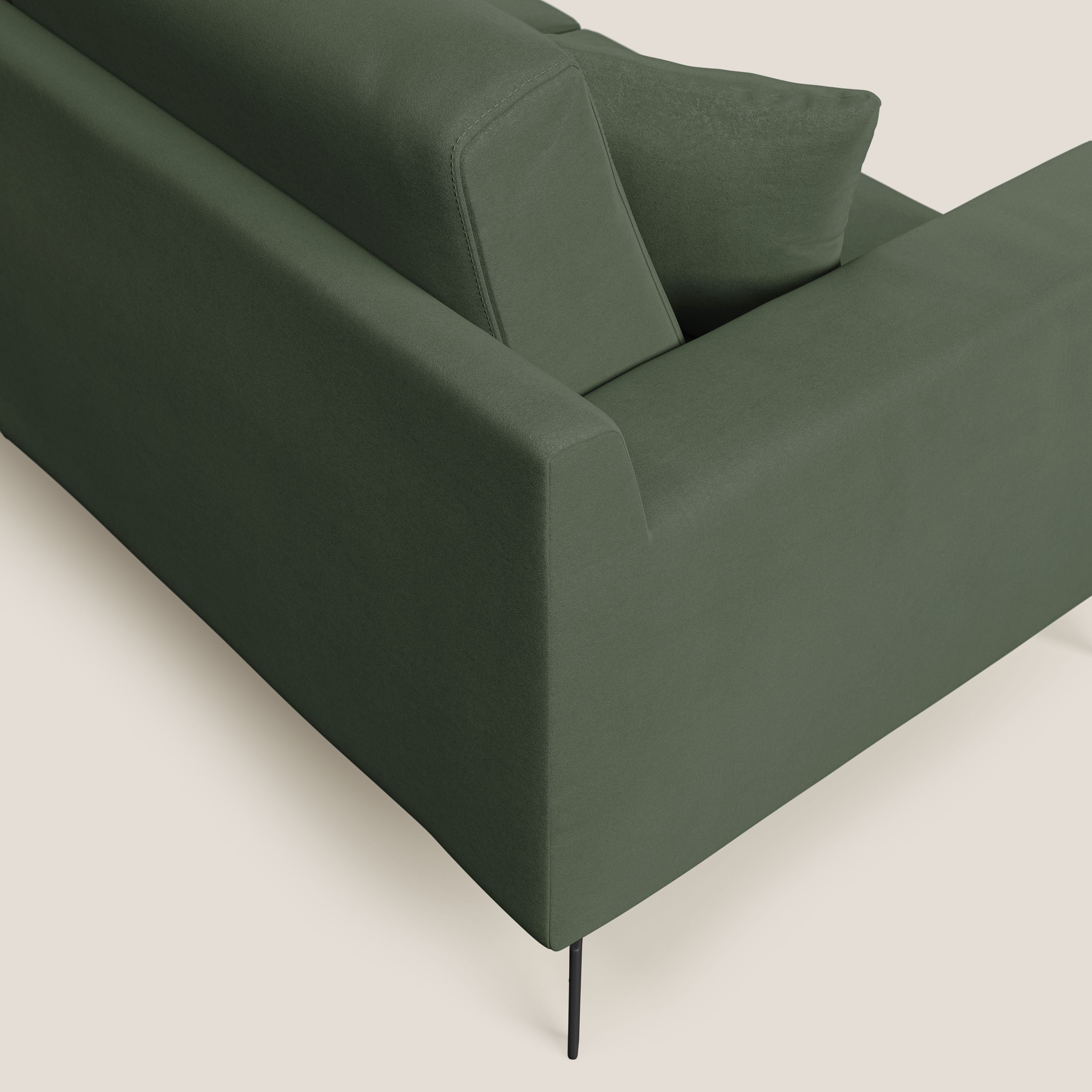 Prestige divano moderno in microfibra smacchiabile T11 verde - divani.store