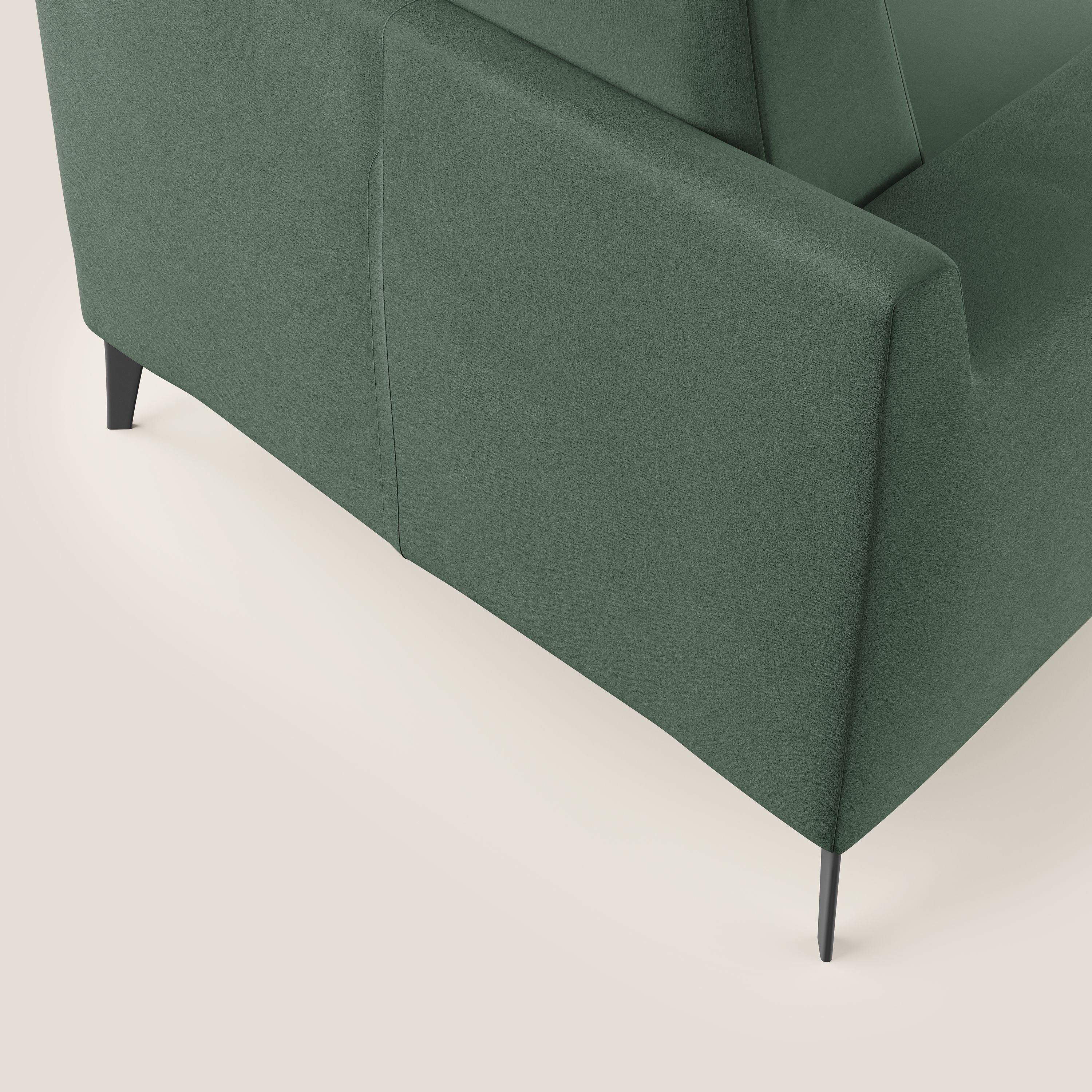 Prestige poltroncina moderna in microfibra smacchiabile T11 verde - divani.store