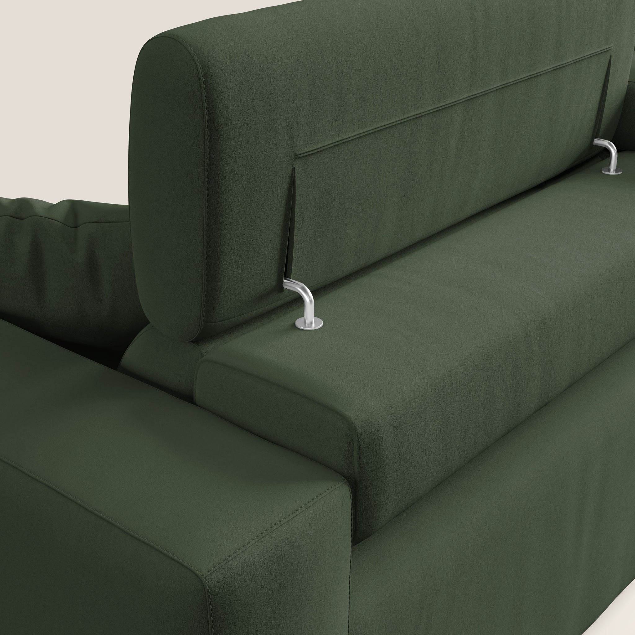 Orwell Sofa mit ausziehbarem Sitz aus abwaschbarer Mikrofaser T11