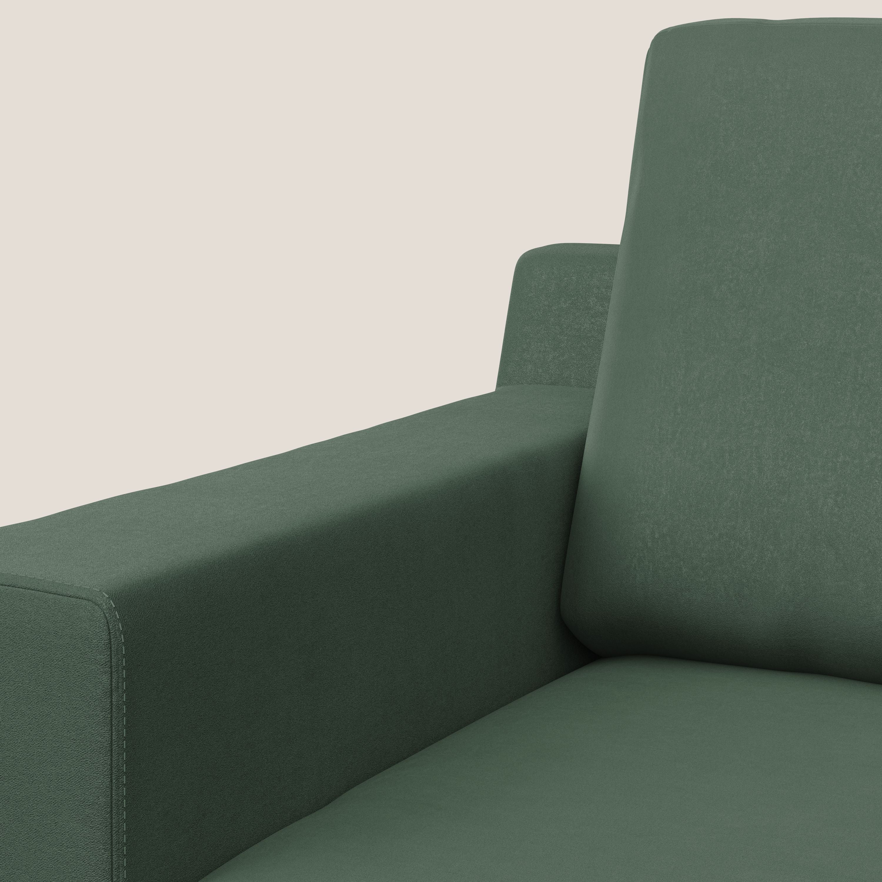 Prestige poltroncina moderna in microfibra smacchiabile T11 verde - divani.store