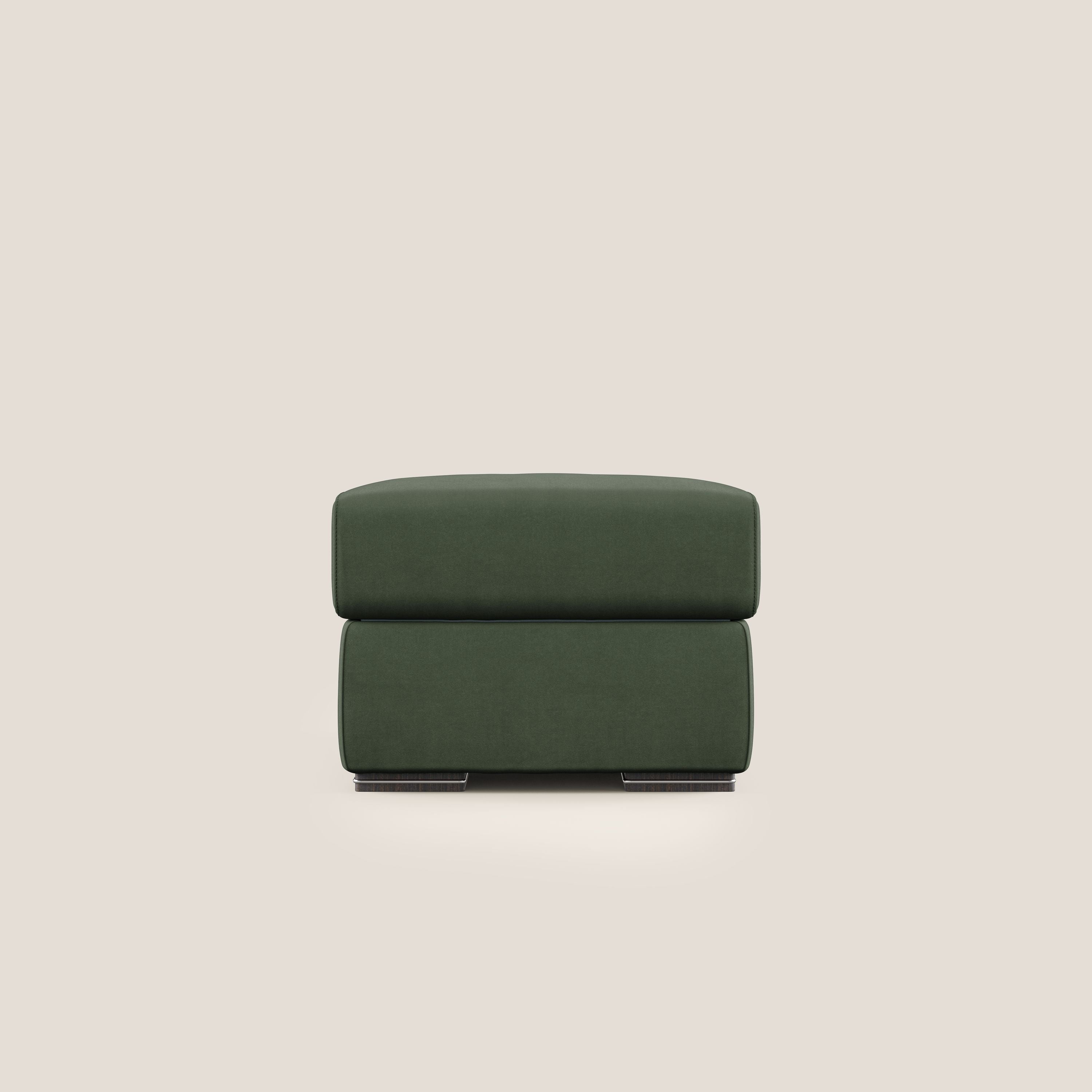 Sun pouf apribile contenitore in microfibra smacchiabile T11 verde - divani.store