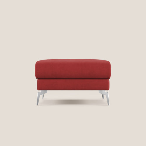 Star Pouf con piedini alti in tessuto impermeabile T02 rosso - divani.store