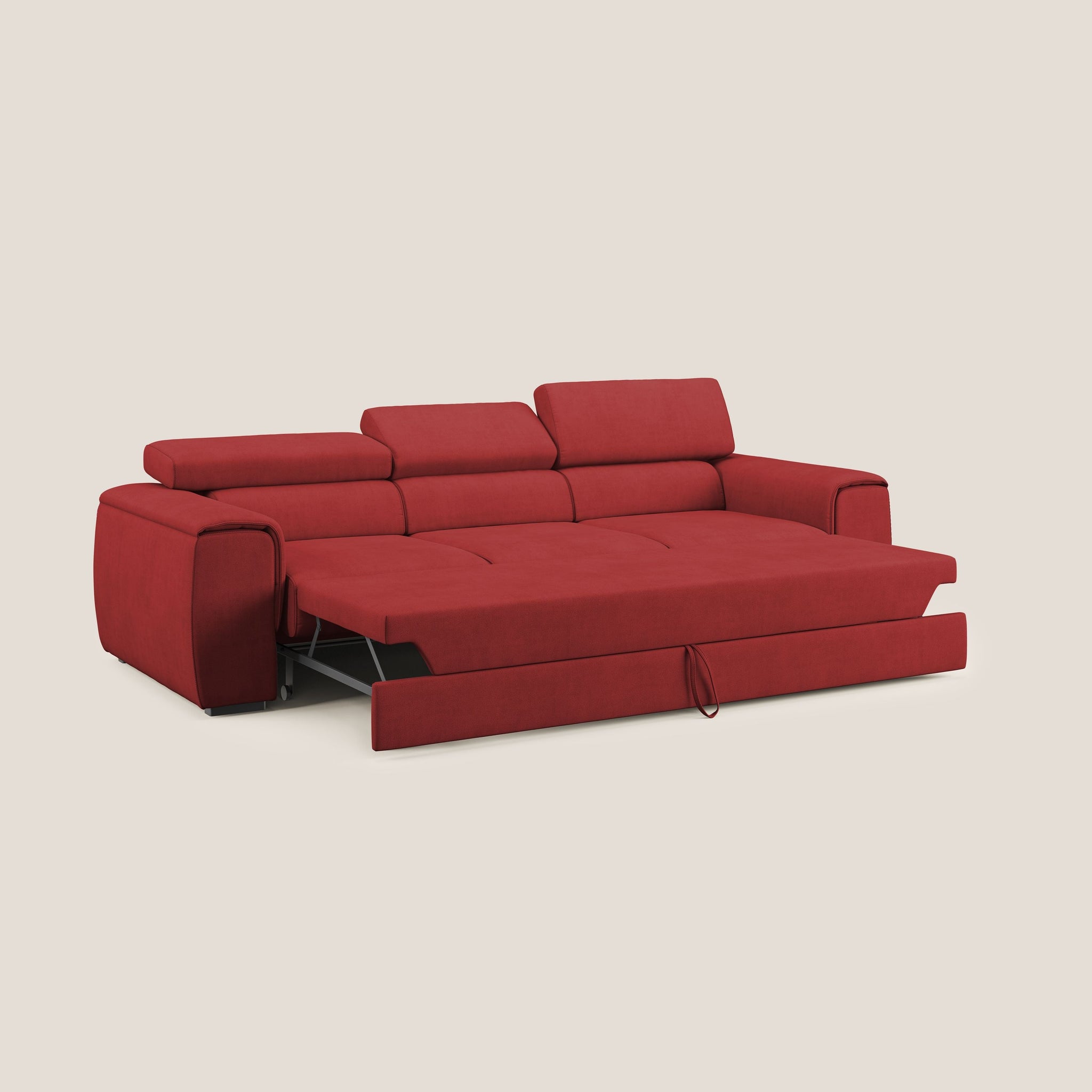 Zeno Sofa mit 3 ausziehbaren Sitzen aus weichem, wasserfestem Stoff T02