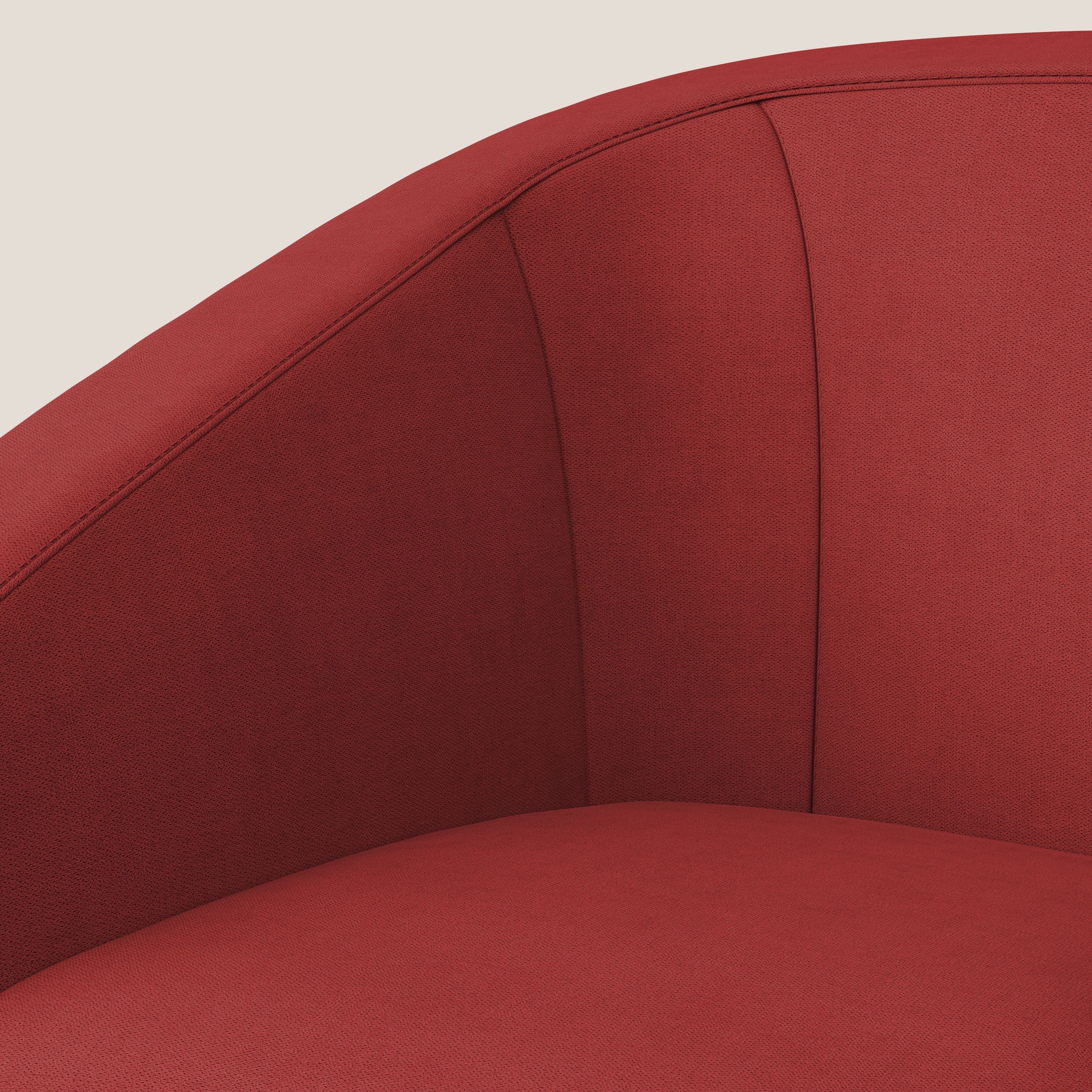 Sally Poltroncina in tessuto morbido impermeabile T02 rosso - divani.store