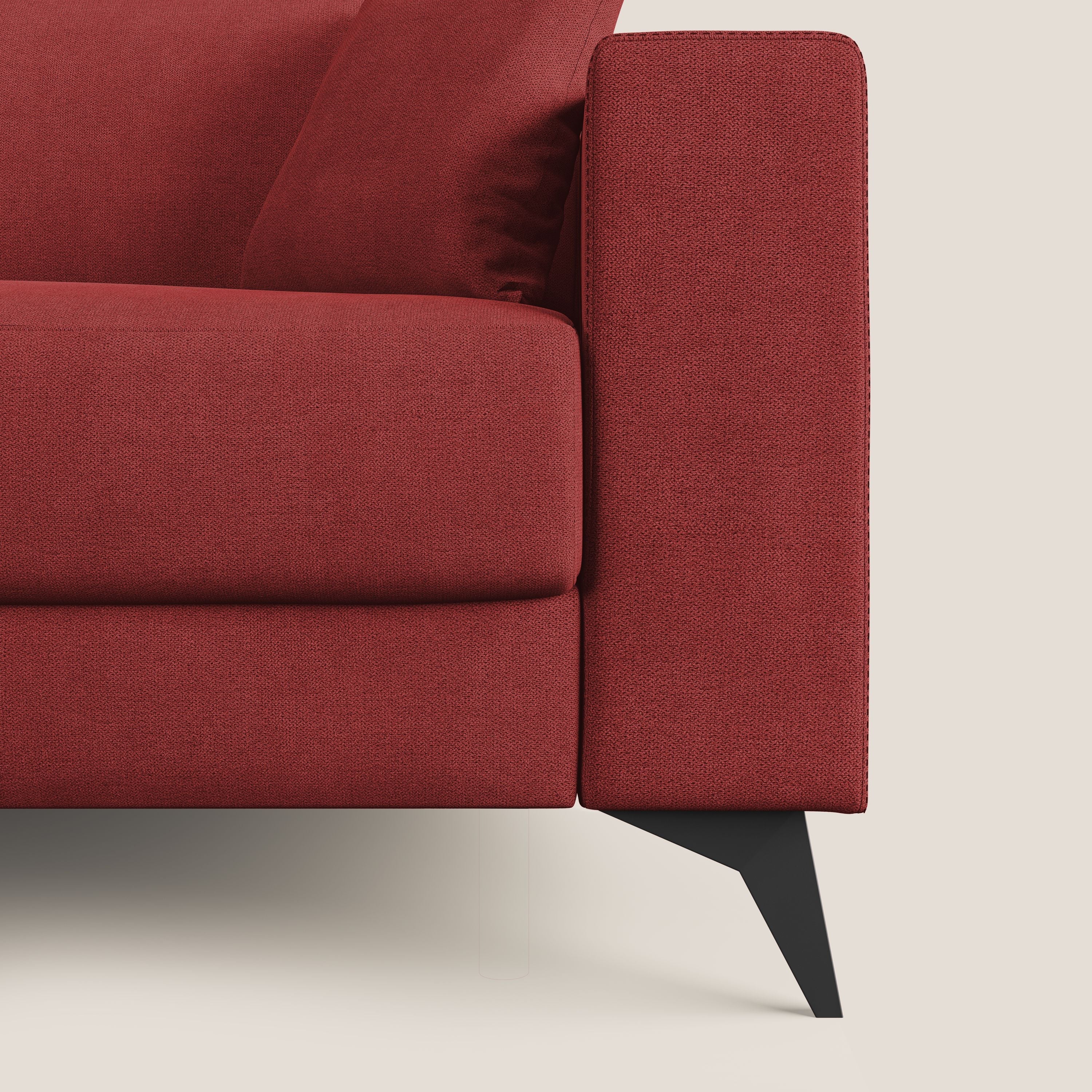 Pegaso divano letto con poggiatesta reclinabili e rivestimento T02 rosso - divani.store