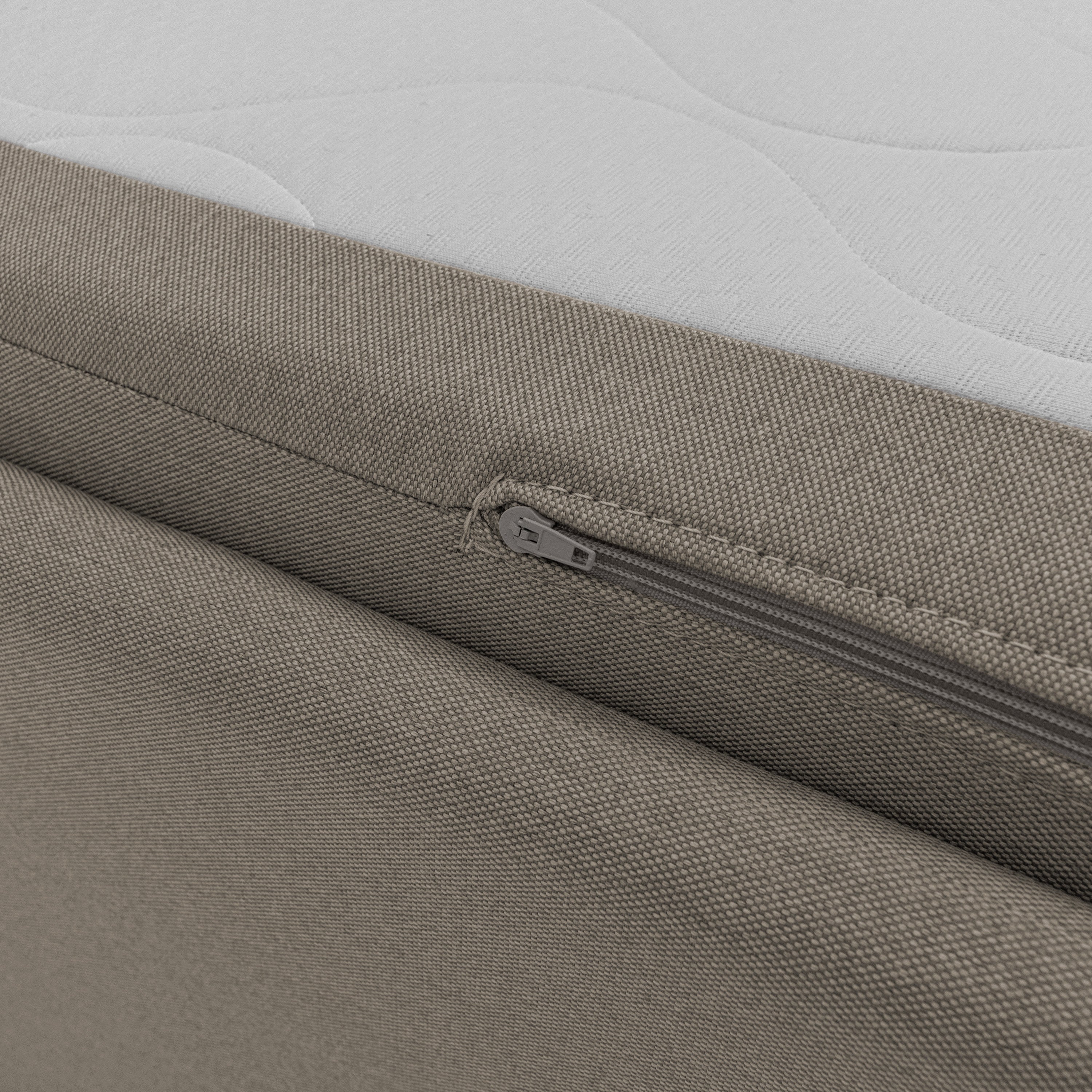 Nolo Divano duplex con doppio letto in tessuto simil cotone impermeabile T13 tortora - divani.store