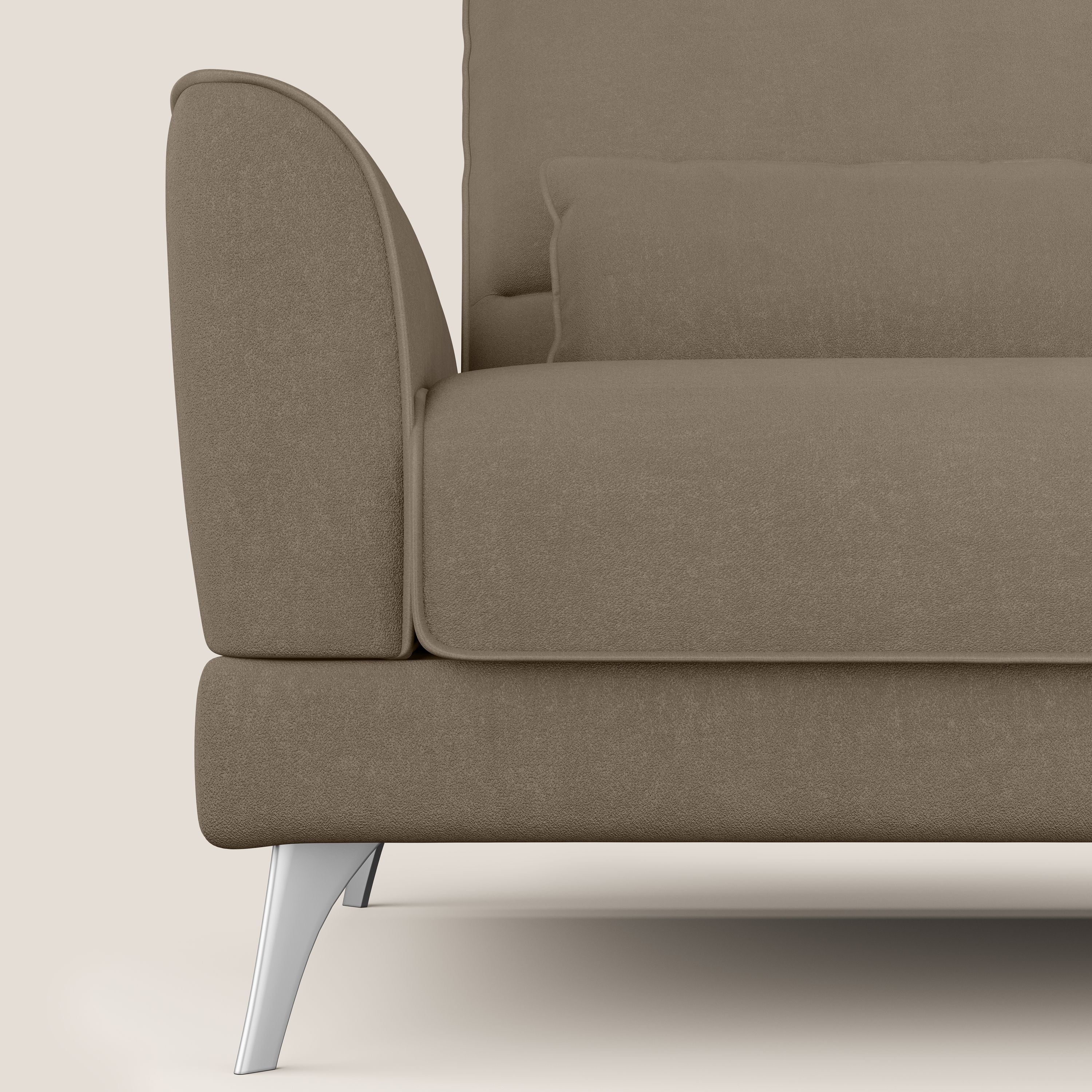 Tommy Divano relax con schienali traslanti in microfibra smacchiabile T11 marrone - divani.store