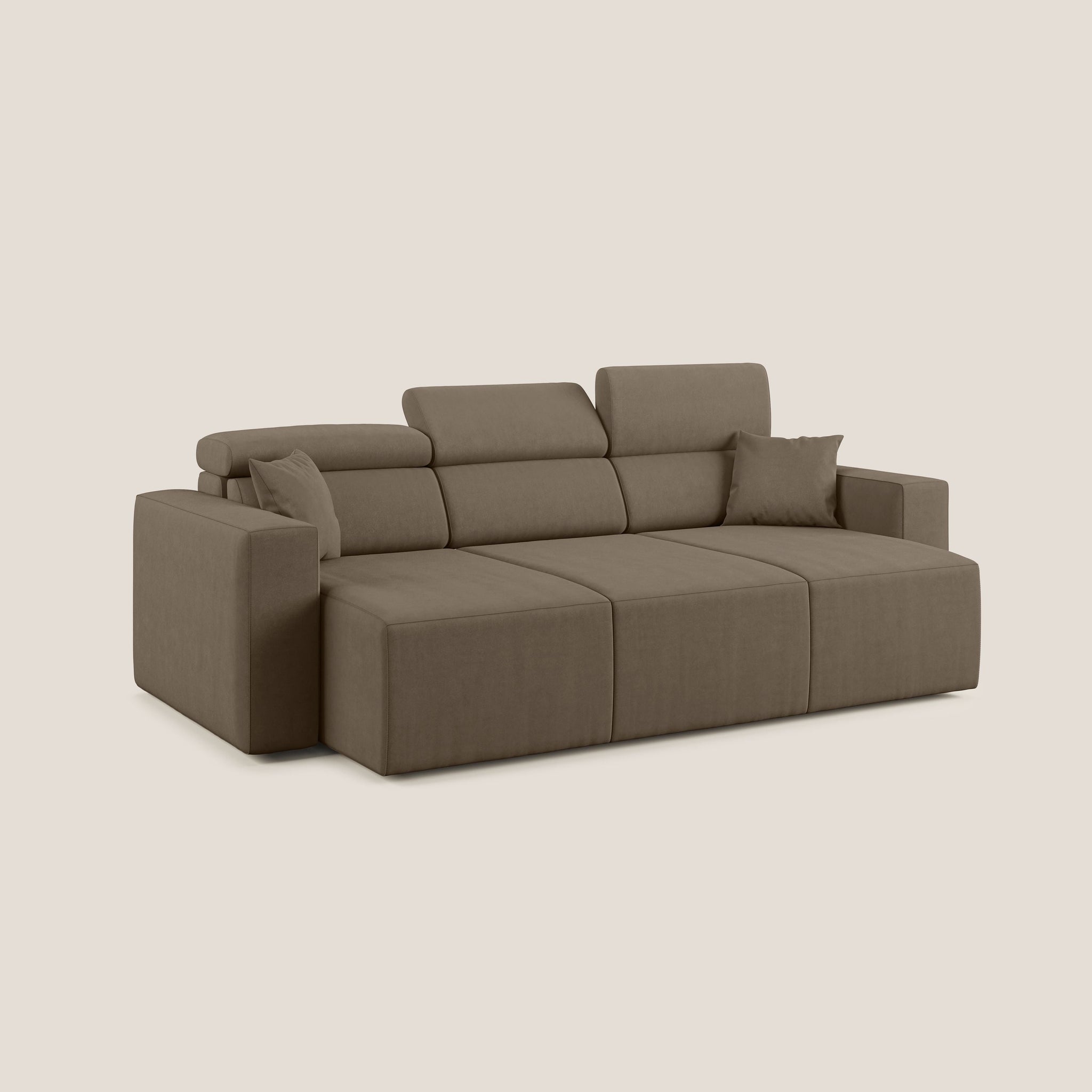Orwell Sofa mit 3 ausziehbaren Sitzen aus abwaschbarer Mikrofaser T11