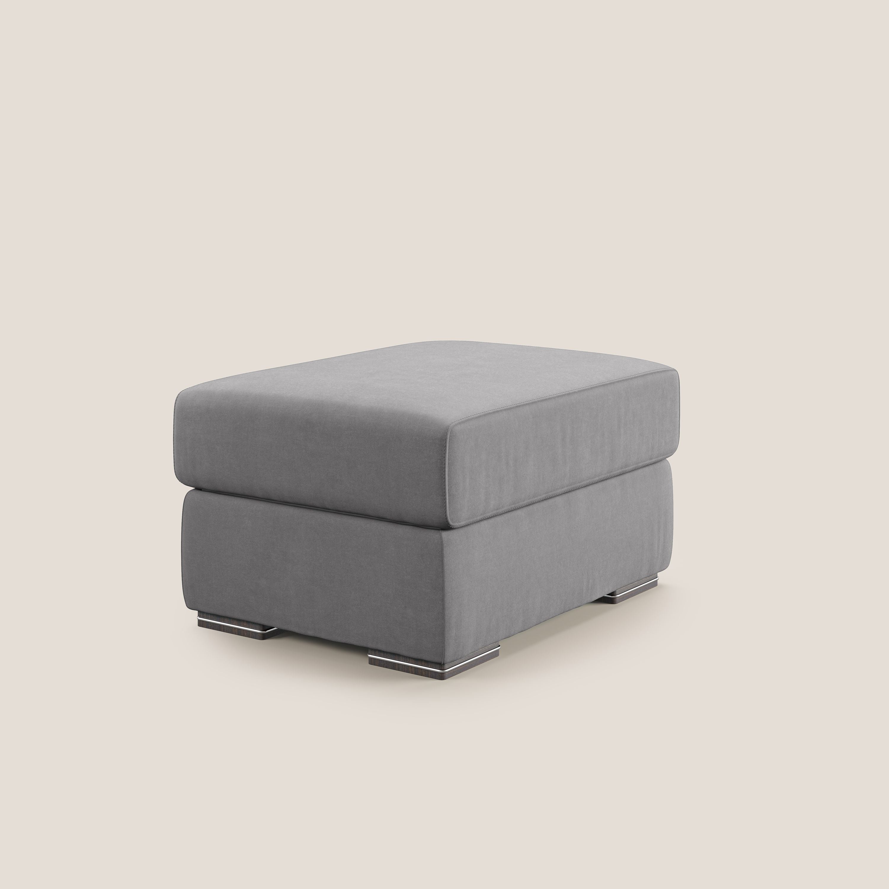 Sun pouf apribile contenitore in microfibra smacchiabile T11 grigio - divani.store