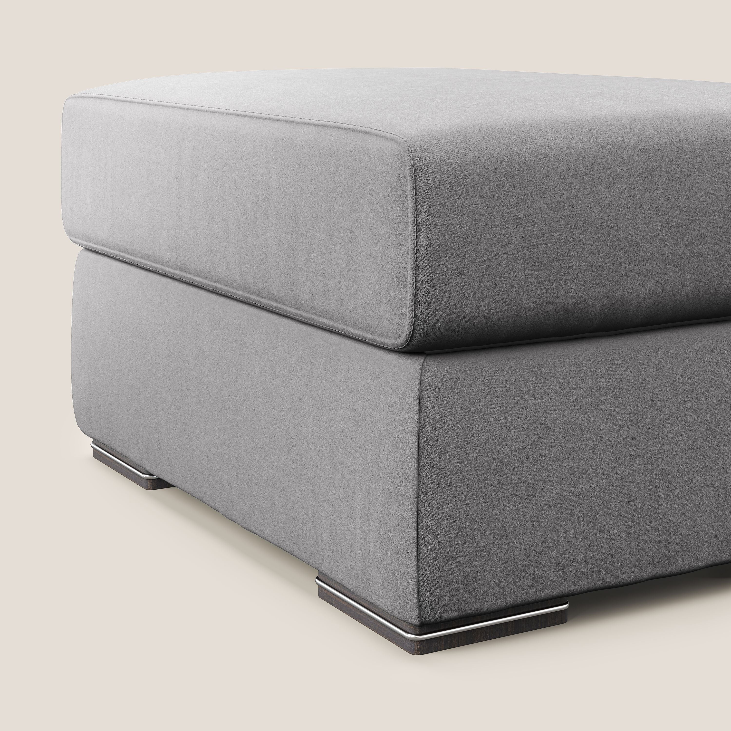 Sun pouf apribile contenitore in microfibra smacchiabile T11 grigio - divani.store