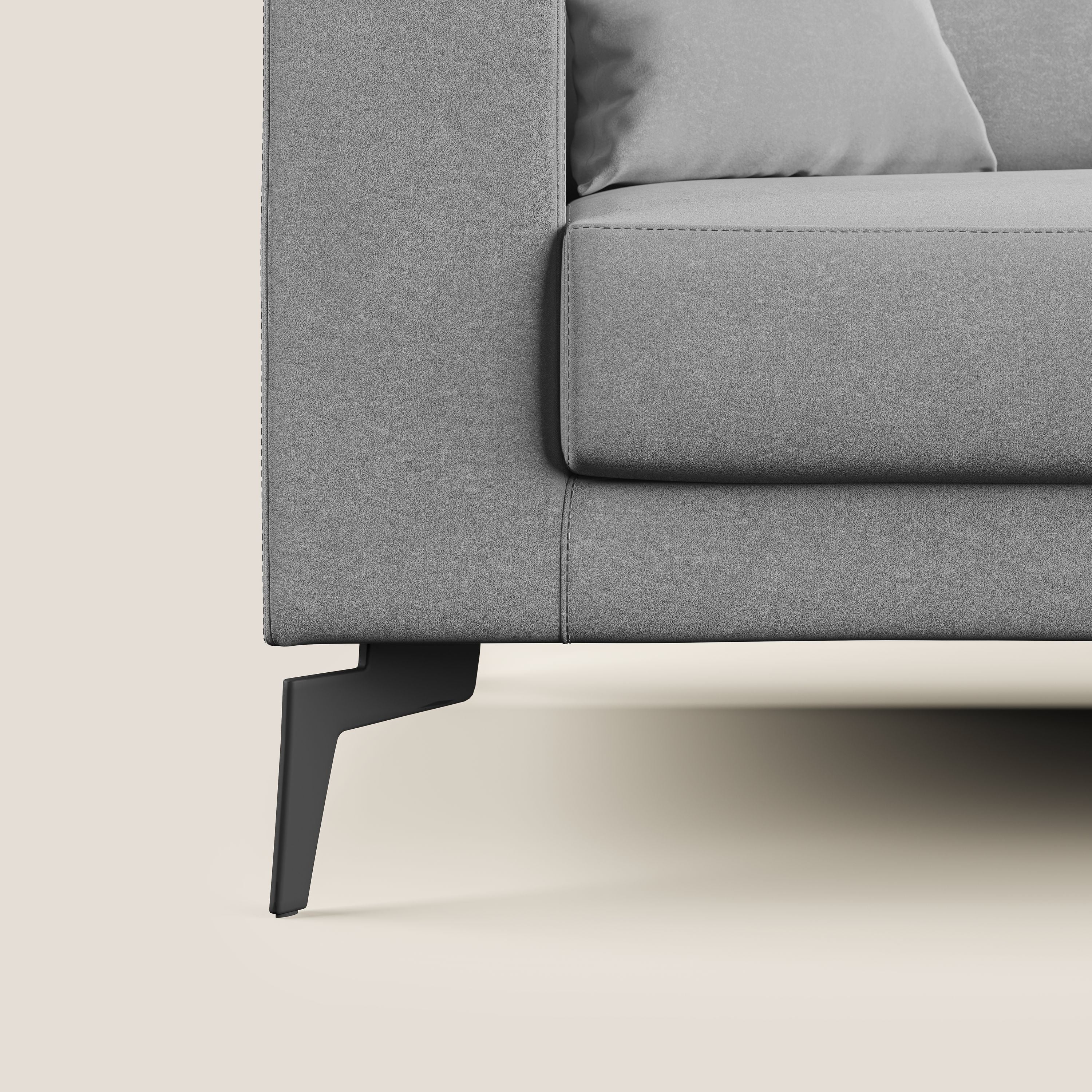 Prestige divano moderno in microfibra smacchiabile T11 grigio - divani.store