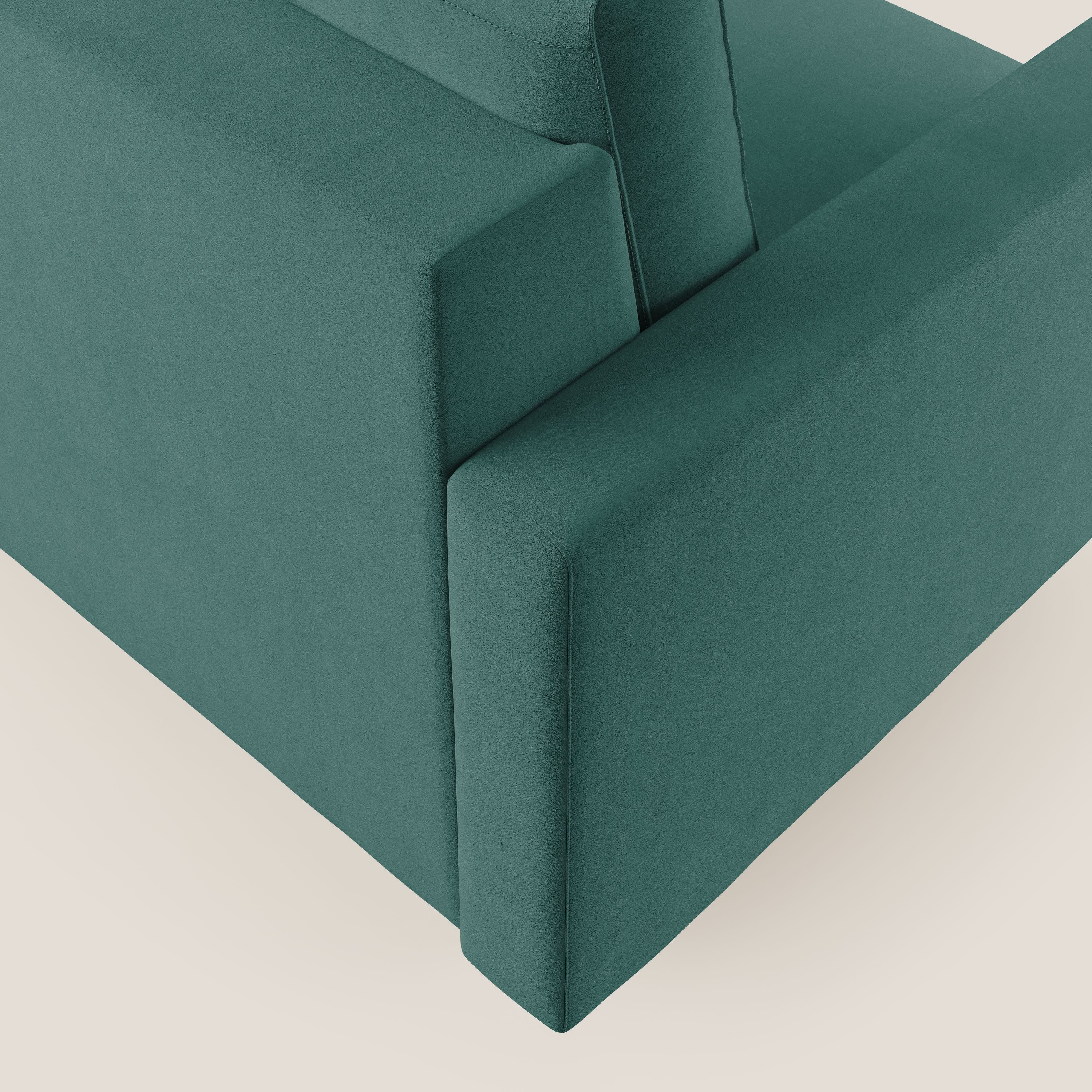 Megan poltrona letto in microfibra smacchiabile T11 petrolio - divani.store
