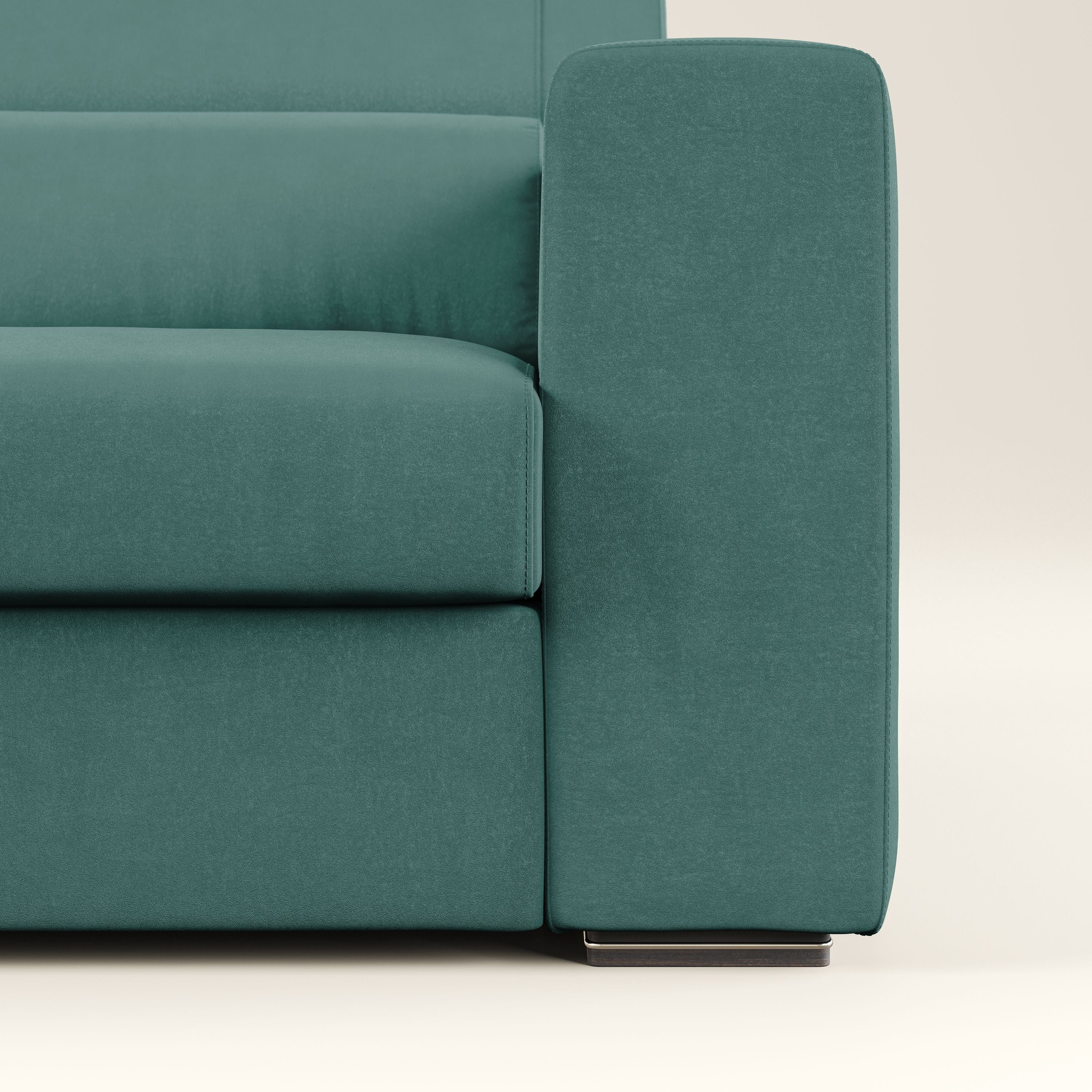 Vegas divano con poggiatesta reclinabili in microfibra smacchiabile T11 petrolio - divani.store