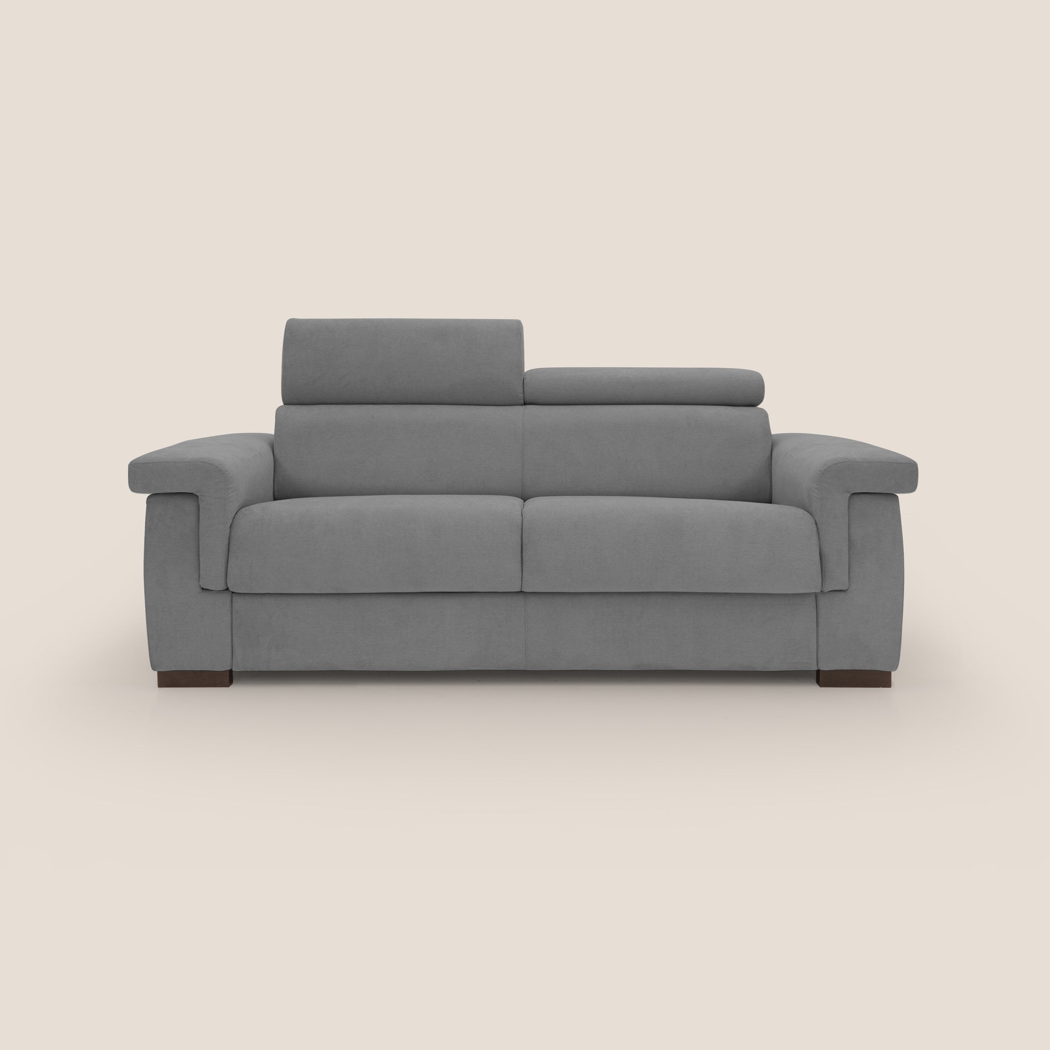 Bjorn Schlafsofa 220 cm (mat. 140x197 cm) mit H18 cm Matratze aus wasserfestem Stoff T02 GRAU