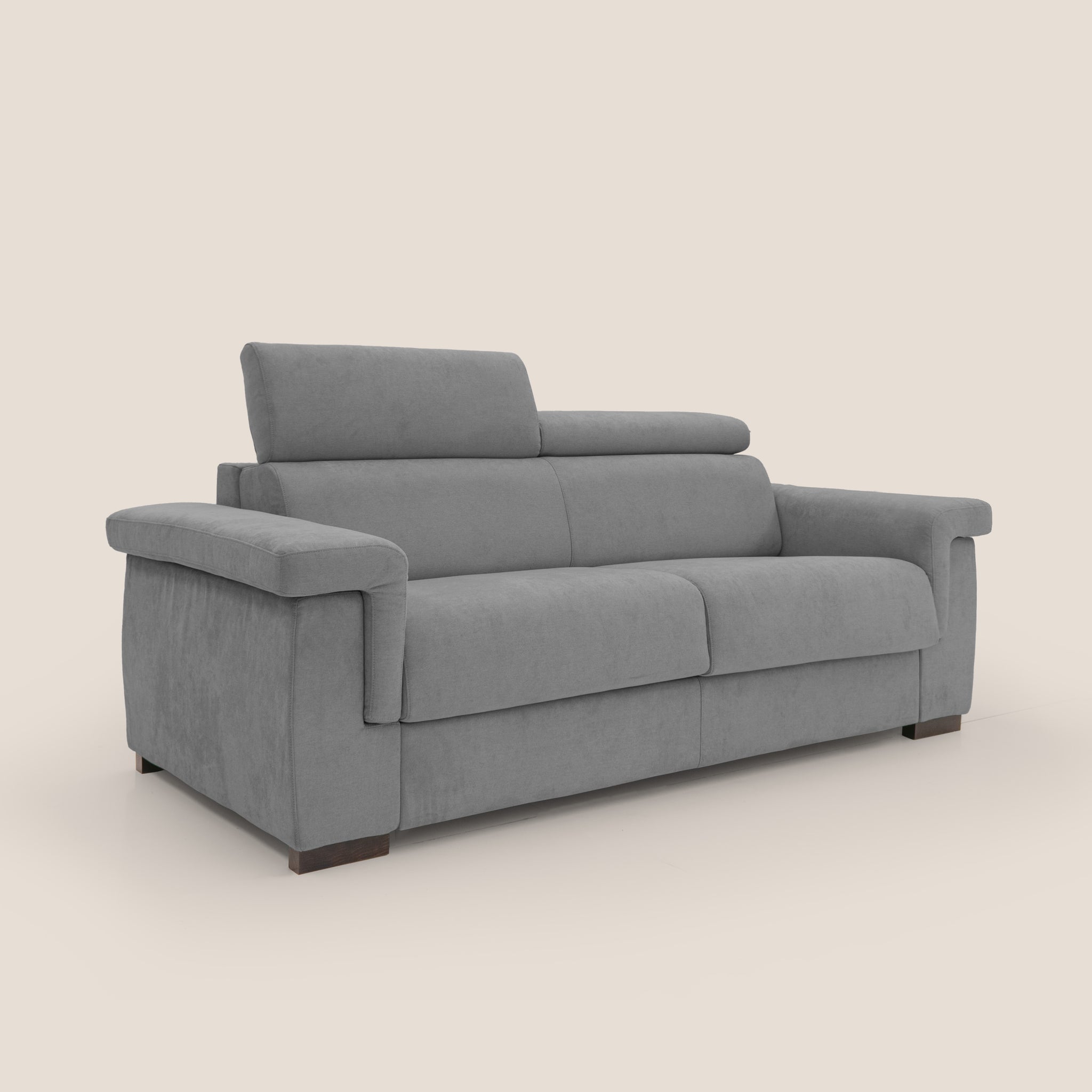 Bjorn Schlafsofa 240 cm (mat. 160x197 cm) mit H18 cm Matratze aus wasserfestem Stoff T02 GRAU