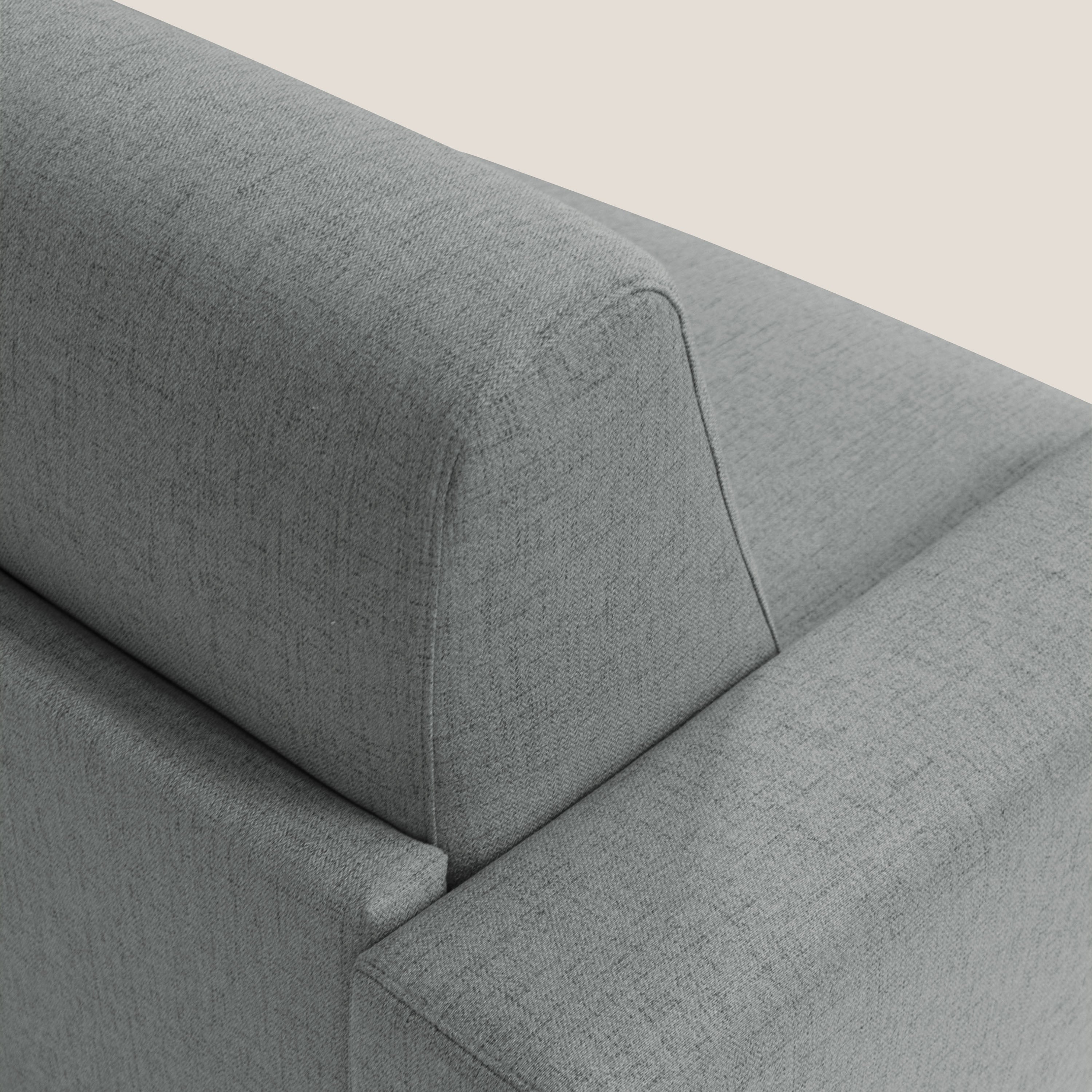 Nixon Divano letto matrimoniale con materasso 20 cm in tessuto impermeabile T03 grigio - divani.store