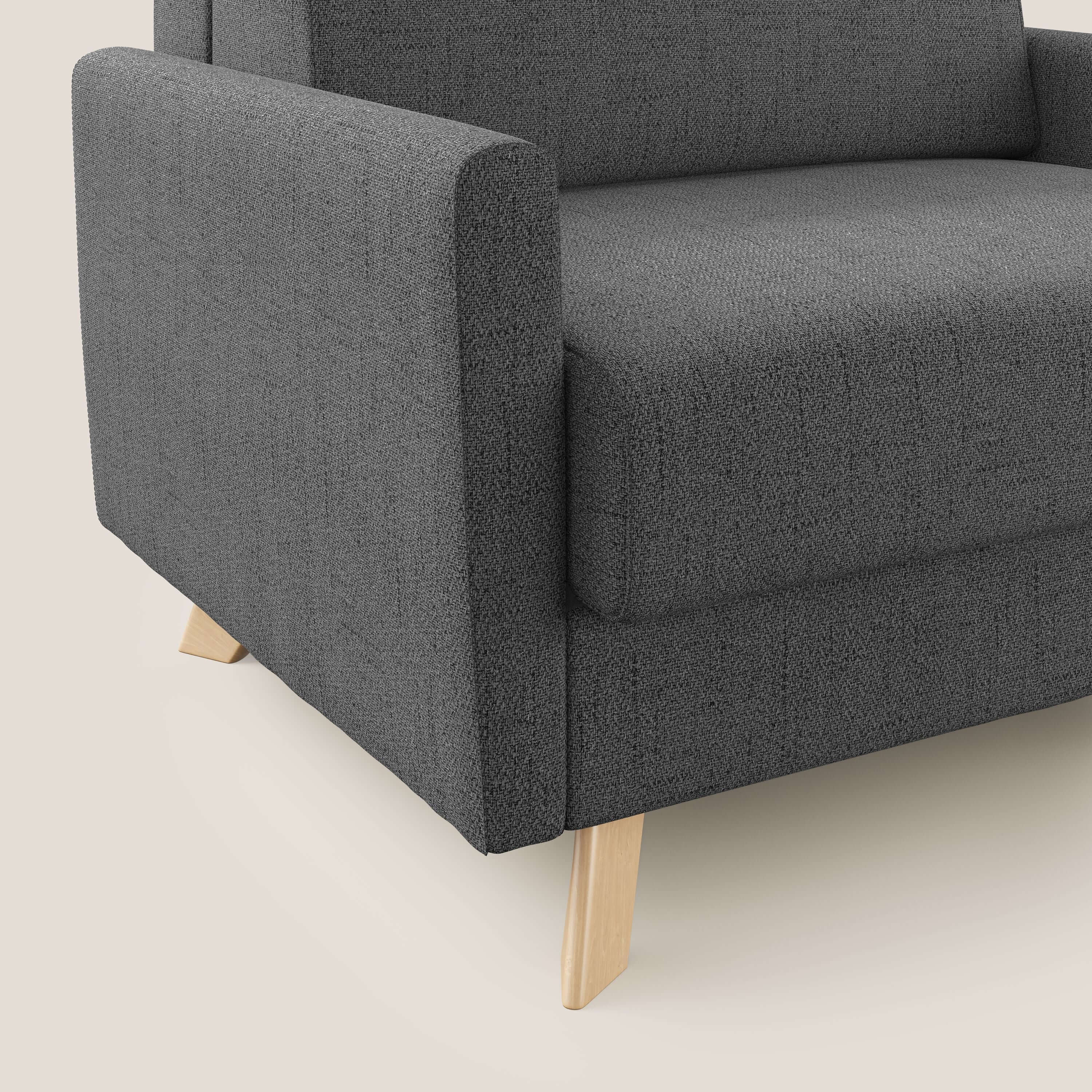 Edgar poltrona letto in tessuto felis impermeabile T03 grigio - divani.store